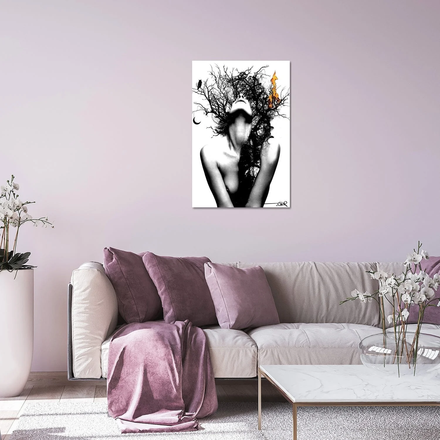 Wisdom And Fire Print On Acrylic Glass by Loui Jover