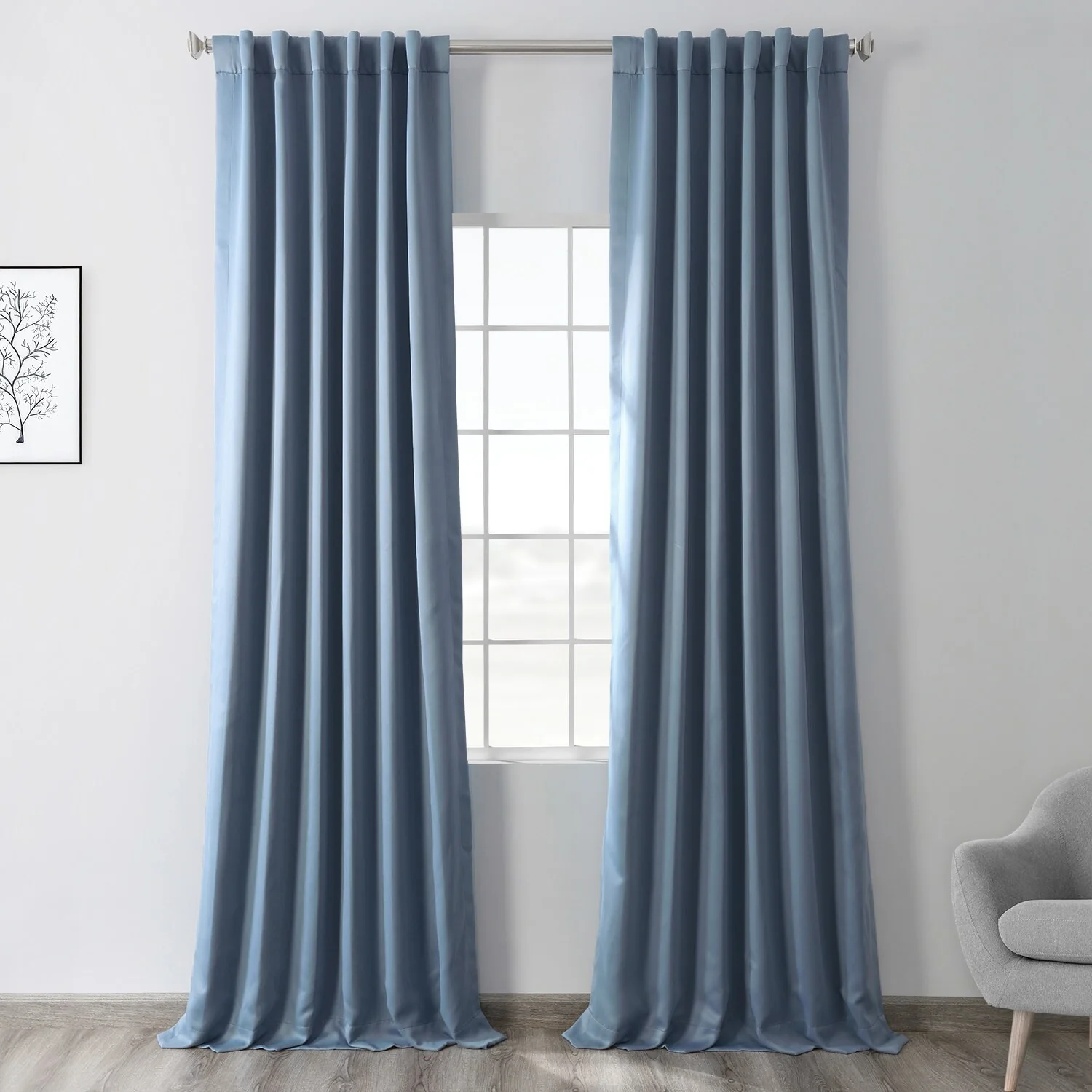 Exclusive Fabrics Room Darkening 120-inch Curtain Panel Pair (2 Panels)