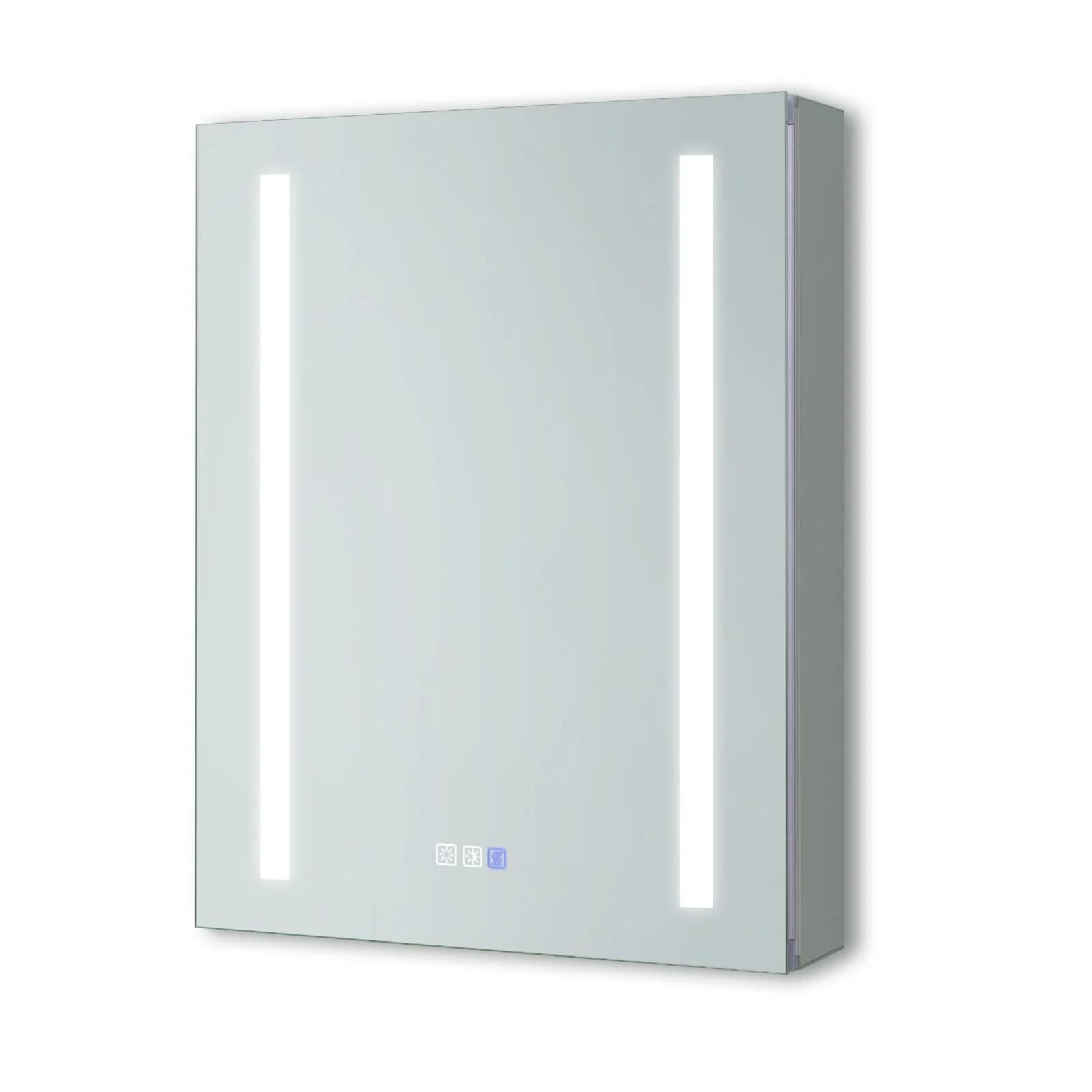 ExBrite 3 Touch Switch LED Lighted Bathroom Medicine Cabinet with Mirror, Recessed or Surface Mount, Defog, Stepless Dimming