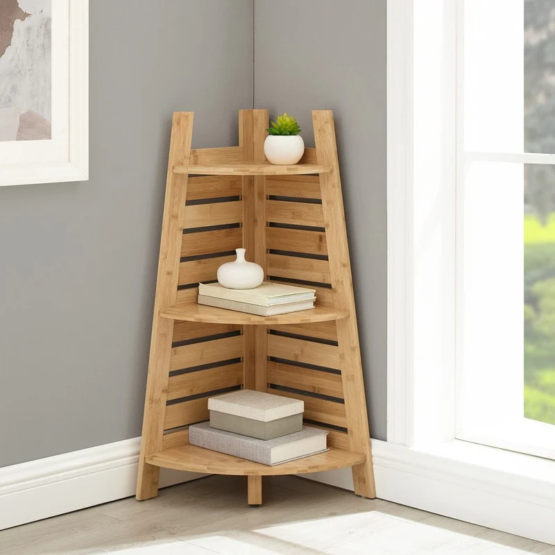 Bracken Bamboo Corner Shelf