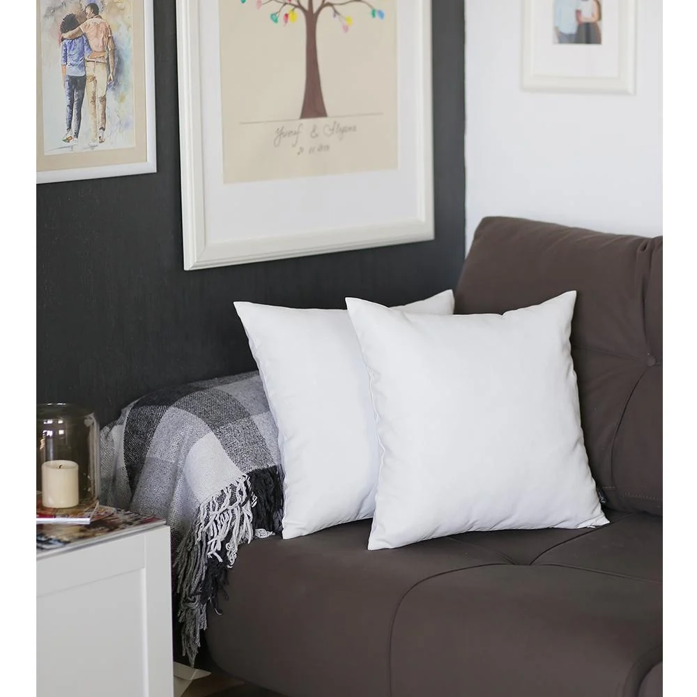 Honey Set of 2 Decorative Throw Pillow Cover Solid Color Square 22