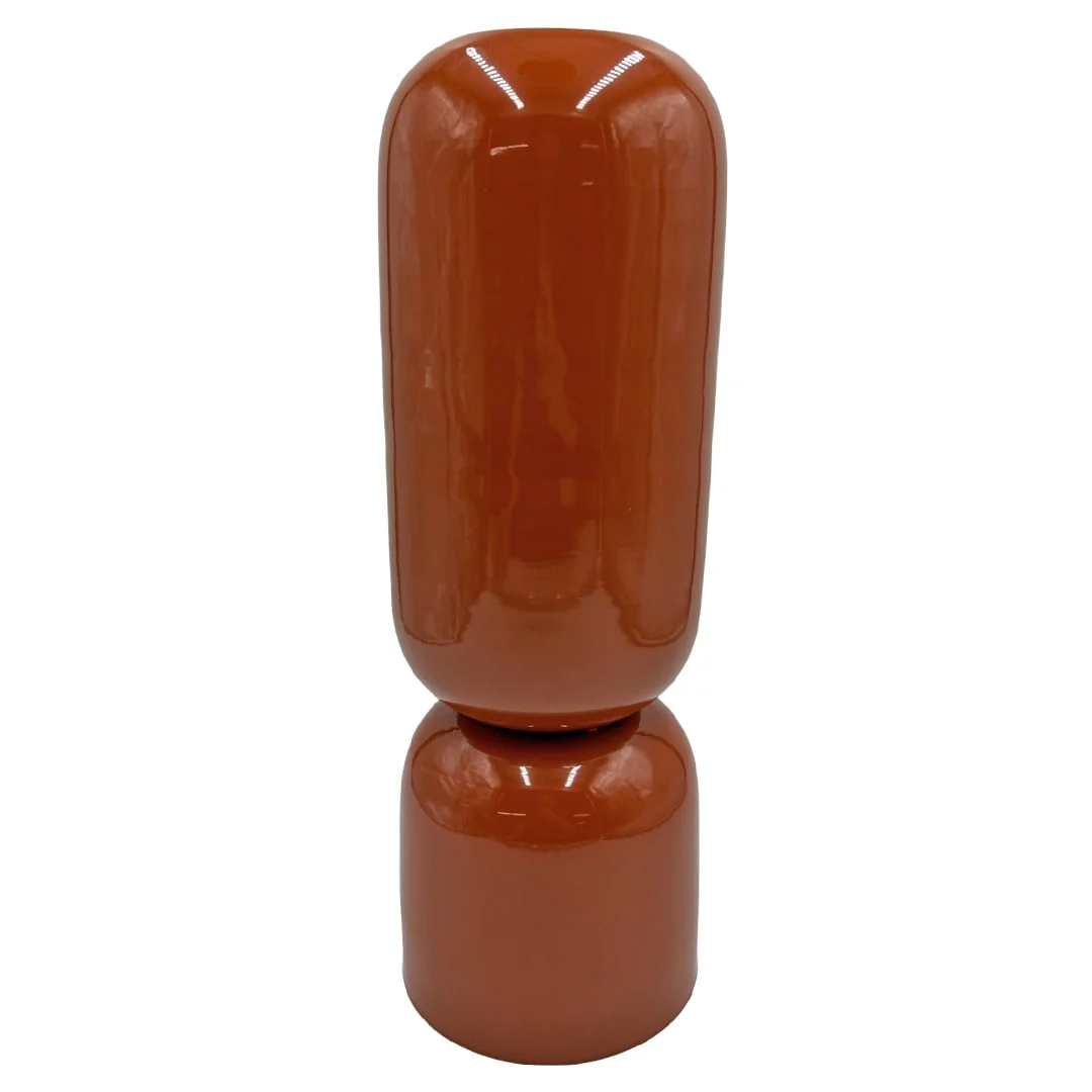 19 Inch Tall Decorative Handmade Iron Cylinder Flower Vase