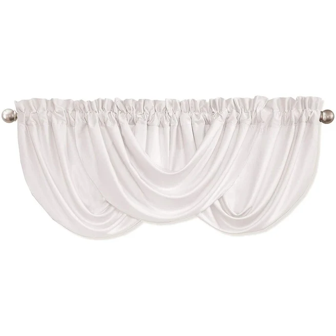 The Gray Barn Dogwood White Valance - 42X18