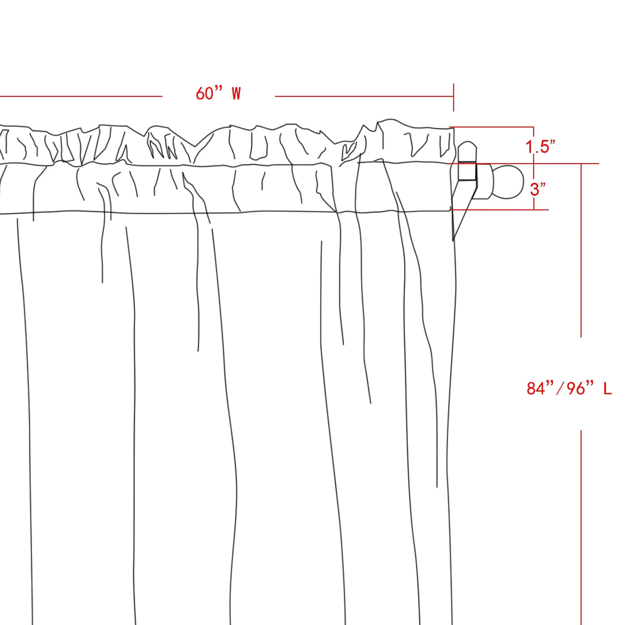 Serenta Mystic Curtain 2 Piece Set - 60