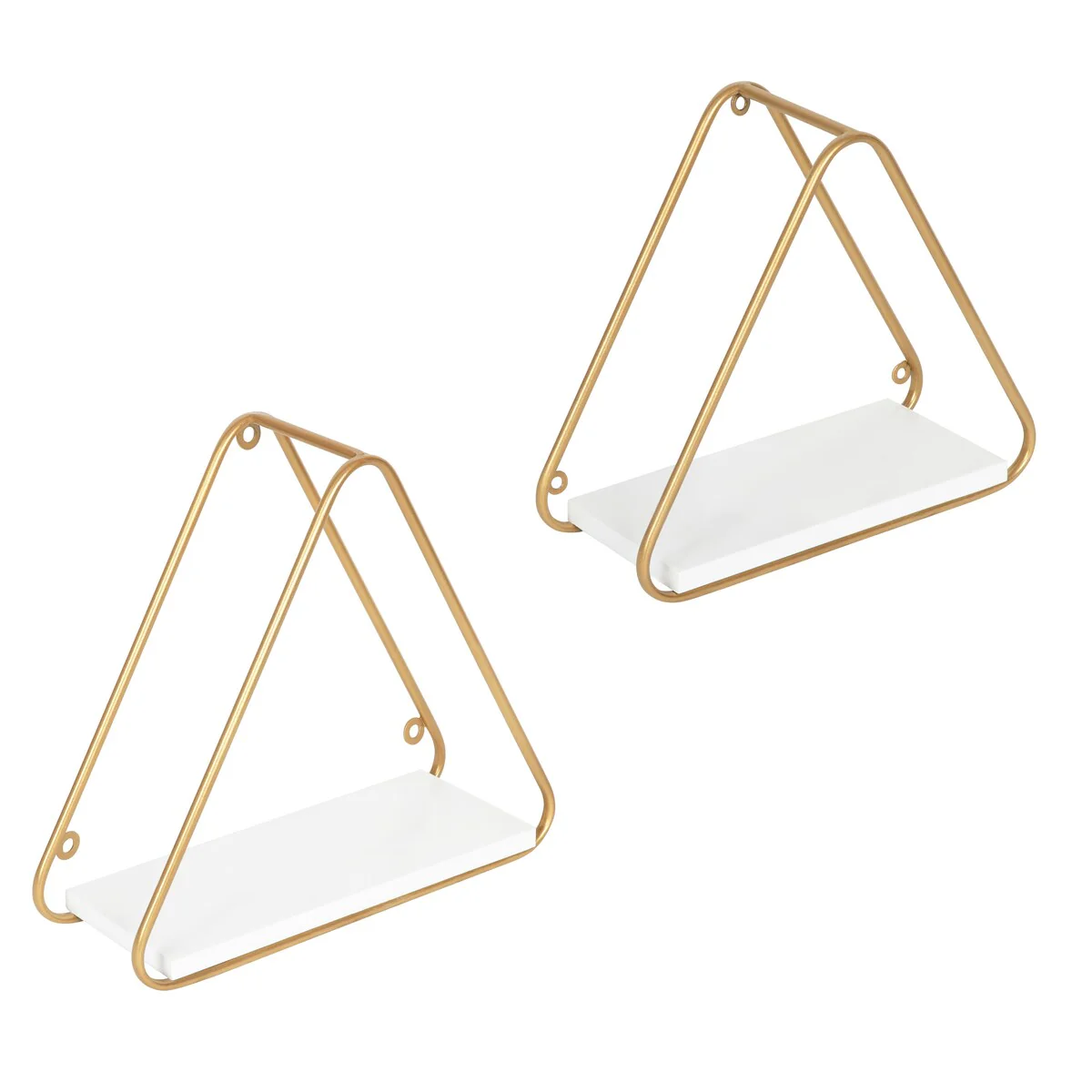 Kate and Laurel Tilde Triangle Accent Shelf Set - 2 Piece
