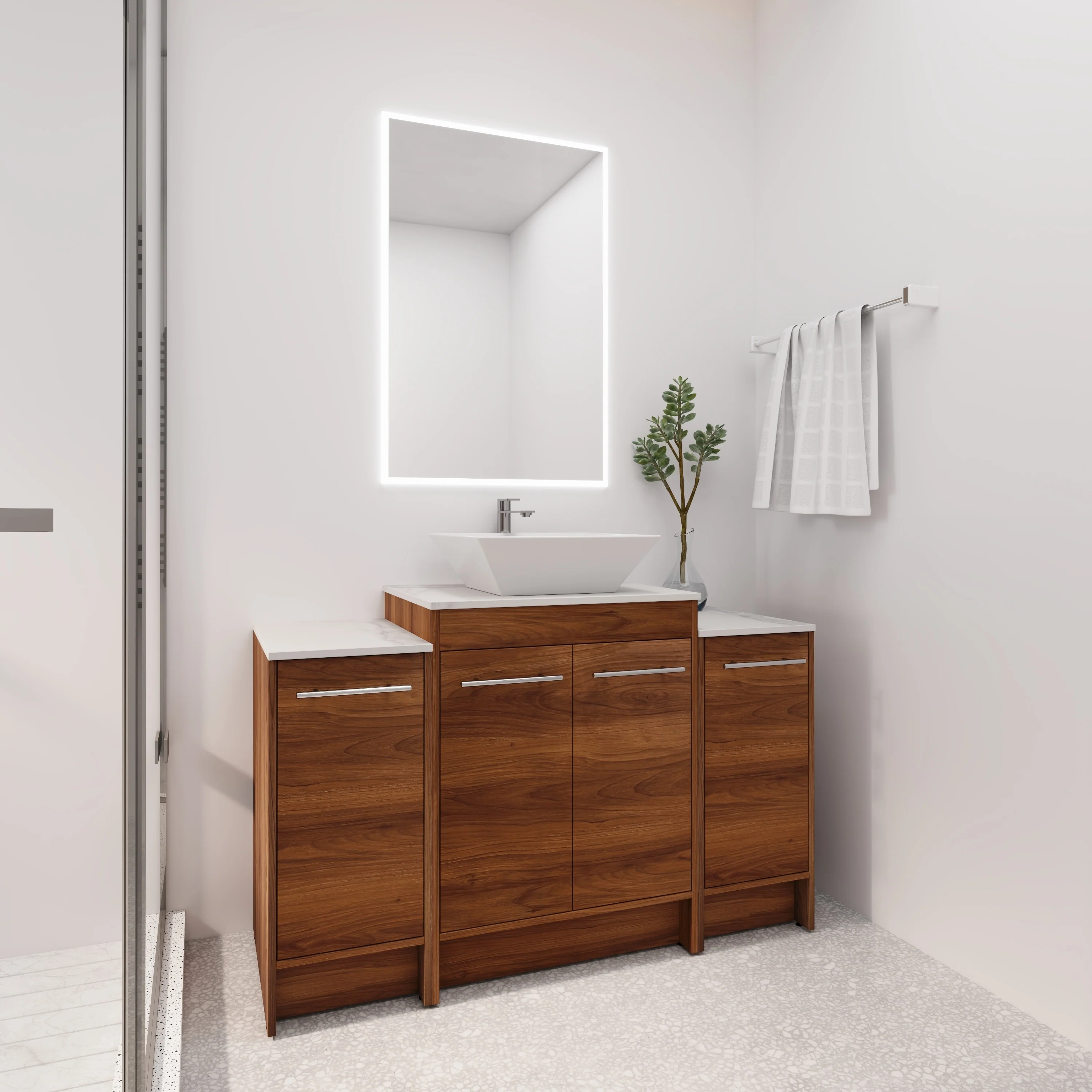 BNK 24/36/48/60 Inch Bathroom Vanity with Sink, Freestanding Bathroom Vanity with Soft Close Doors and Adjustable Shelf