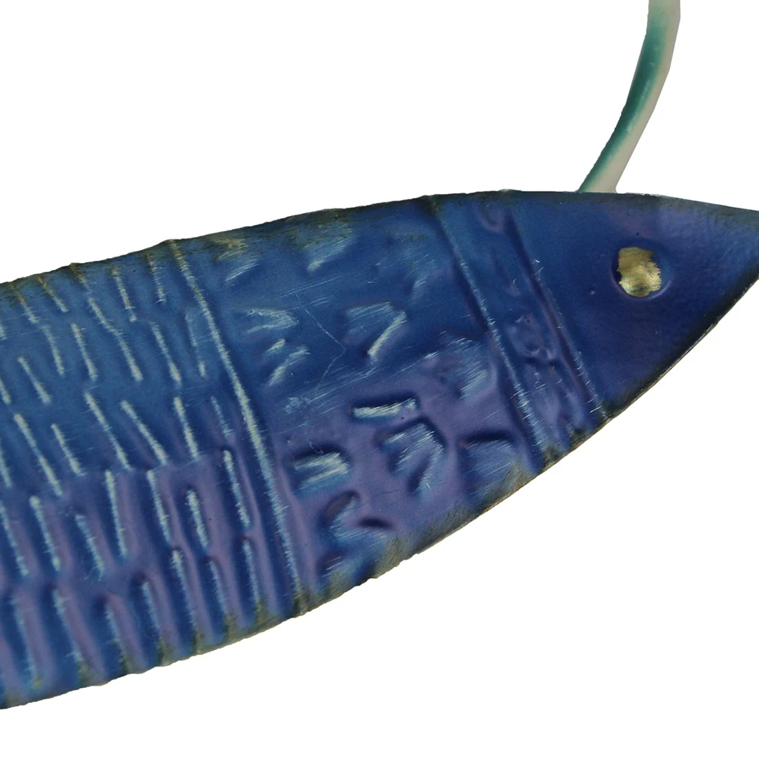 Zeckos 34 Inch Blue Metal School Of Fish Wall Sculpture Nautical Beach