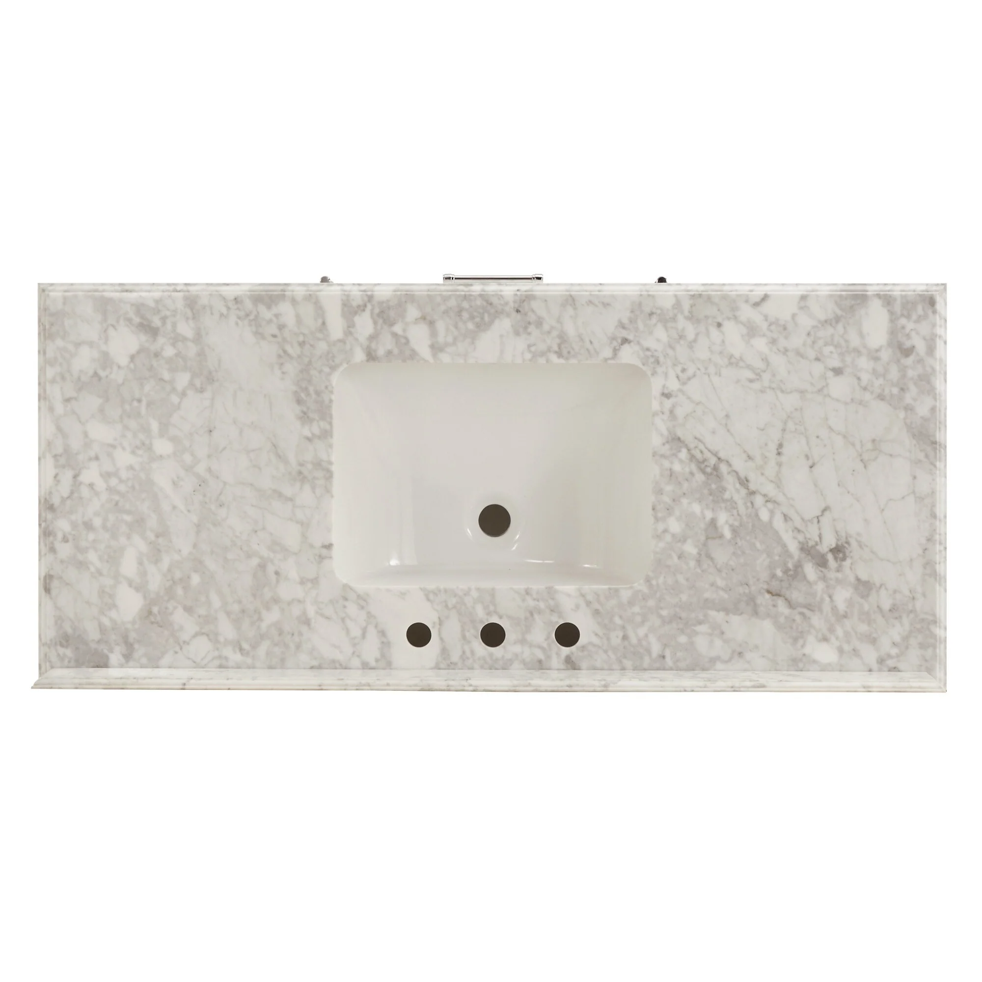Lilleham Bathroom Sink Vanity with White Marble Veneer Stone Top by iNSPIRE Q Classic