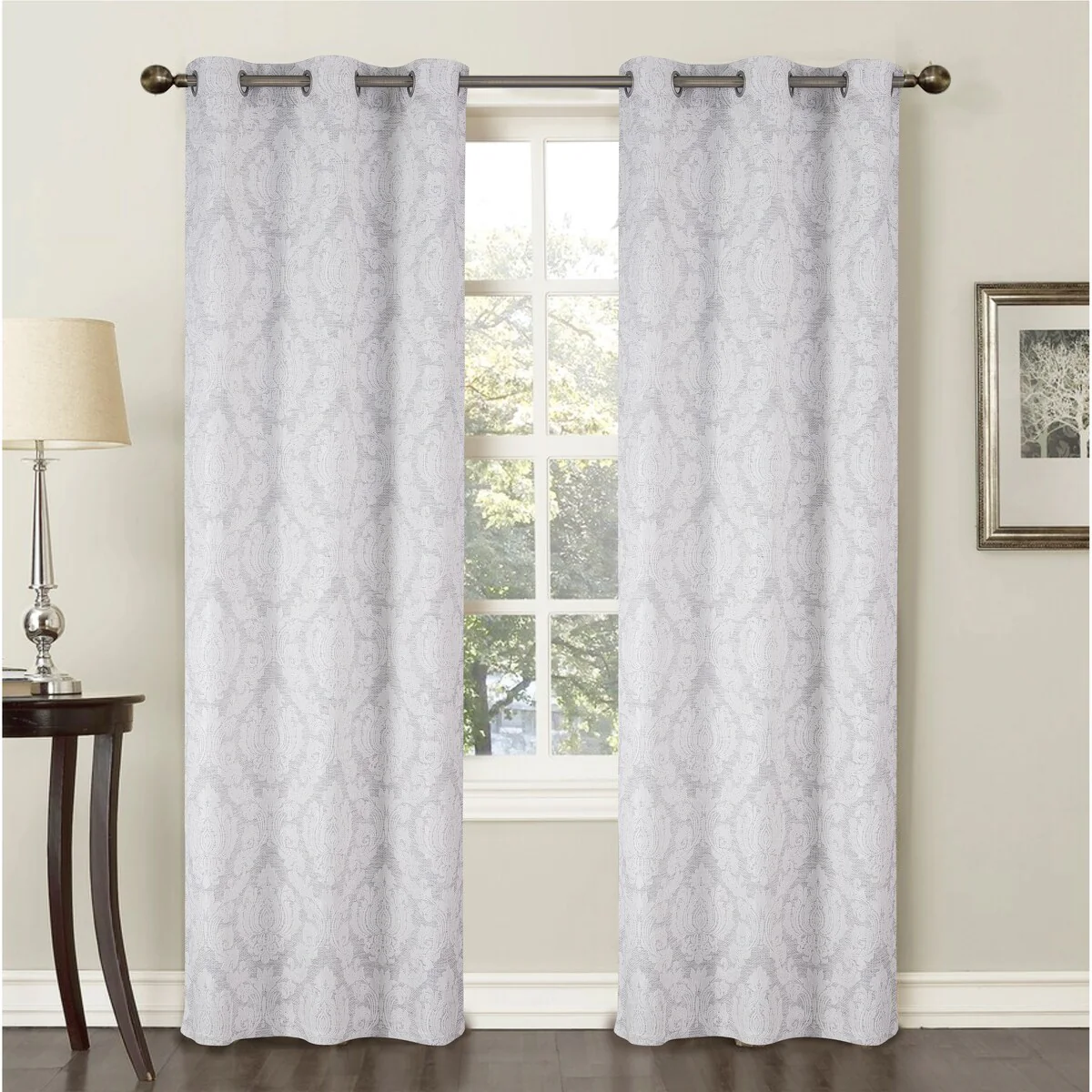 Bridgeport Jacquard Window Curtain Panel 90