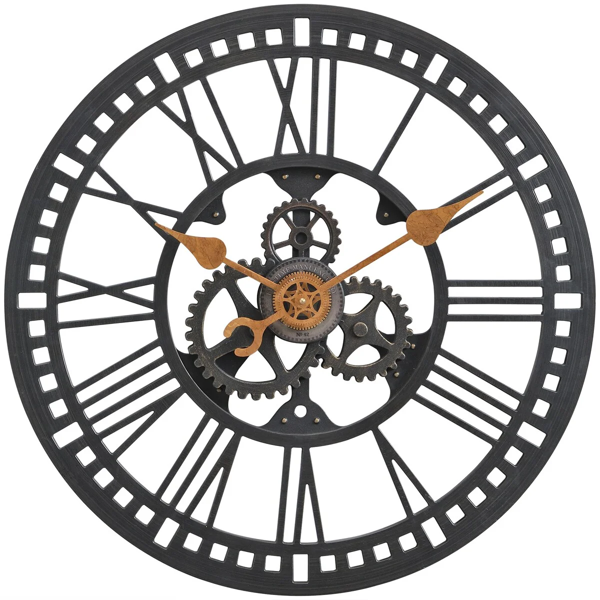 FirsTime & Co. Roman Gear Wall Clock, American Crafted, Oil Rubbed Bronze, Plastic, 24 x 2 x 24 in