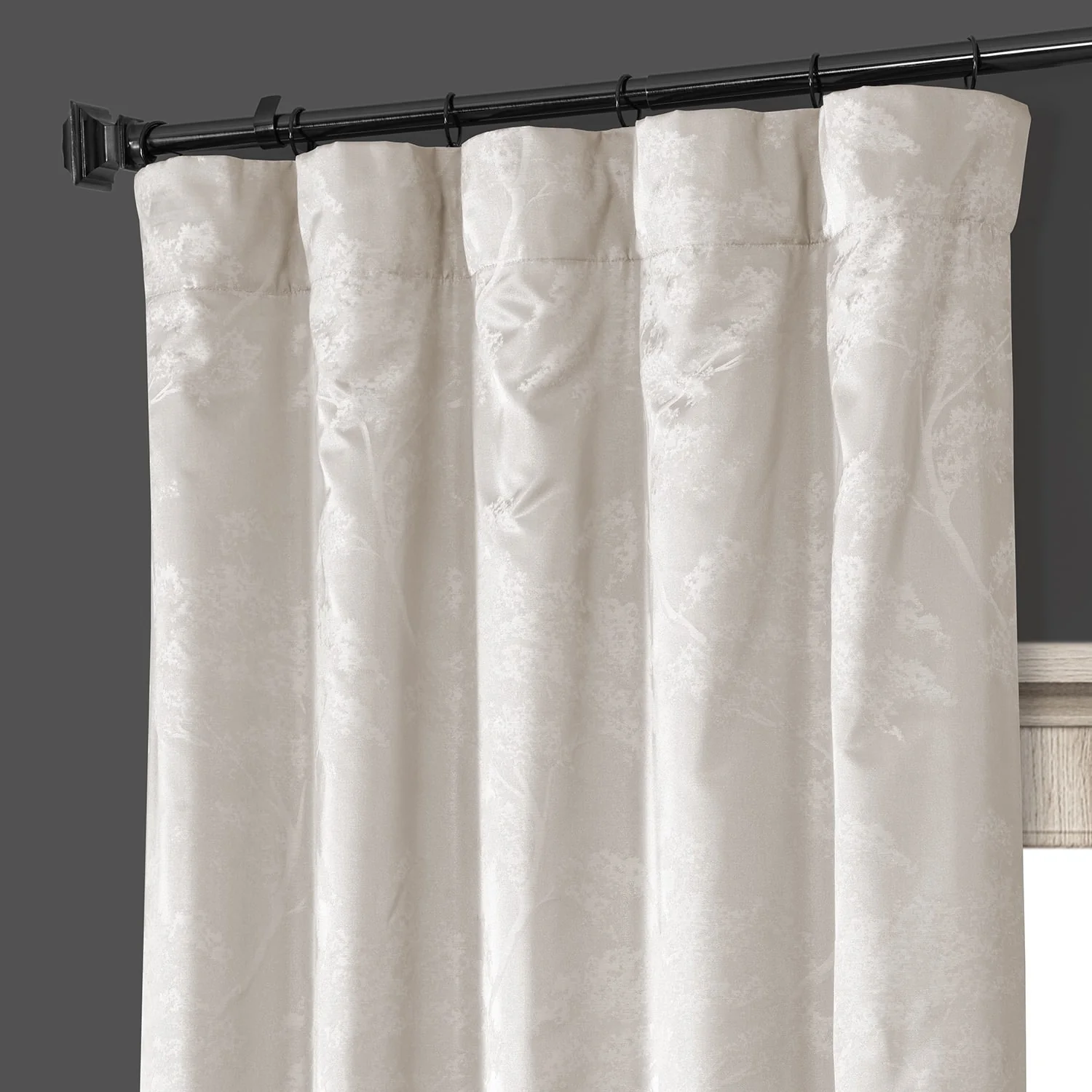 Exclusive Fabrics Sequoia Faux Silk Jacquard Curtain (1 Panel)