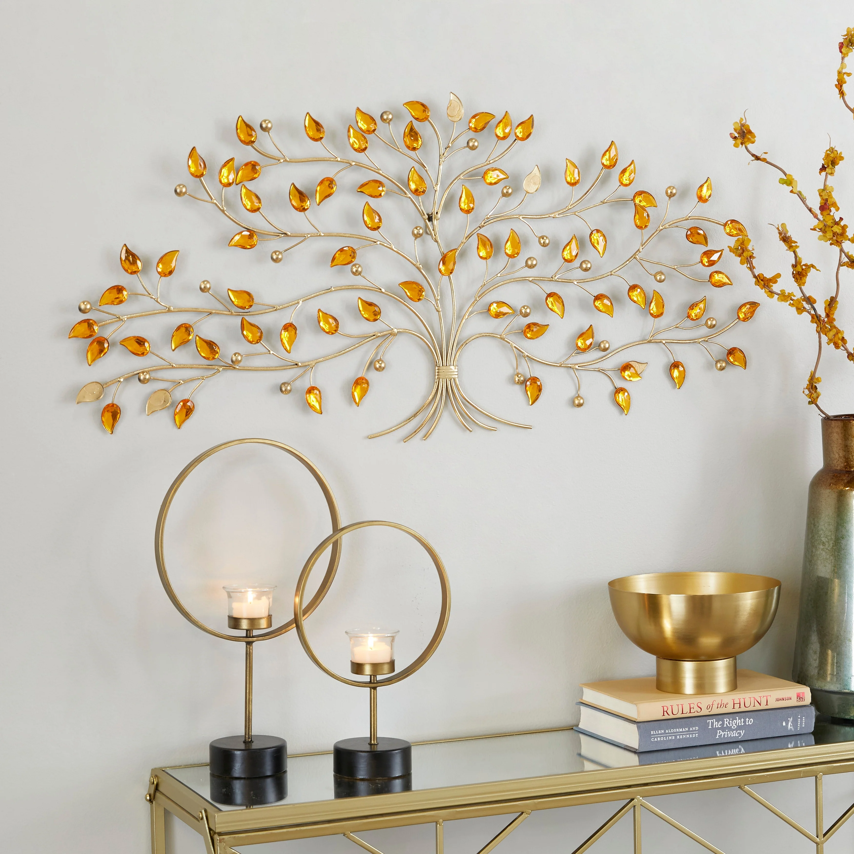 Silver Metal Tree Wall Decor