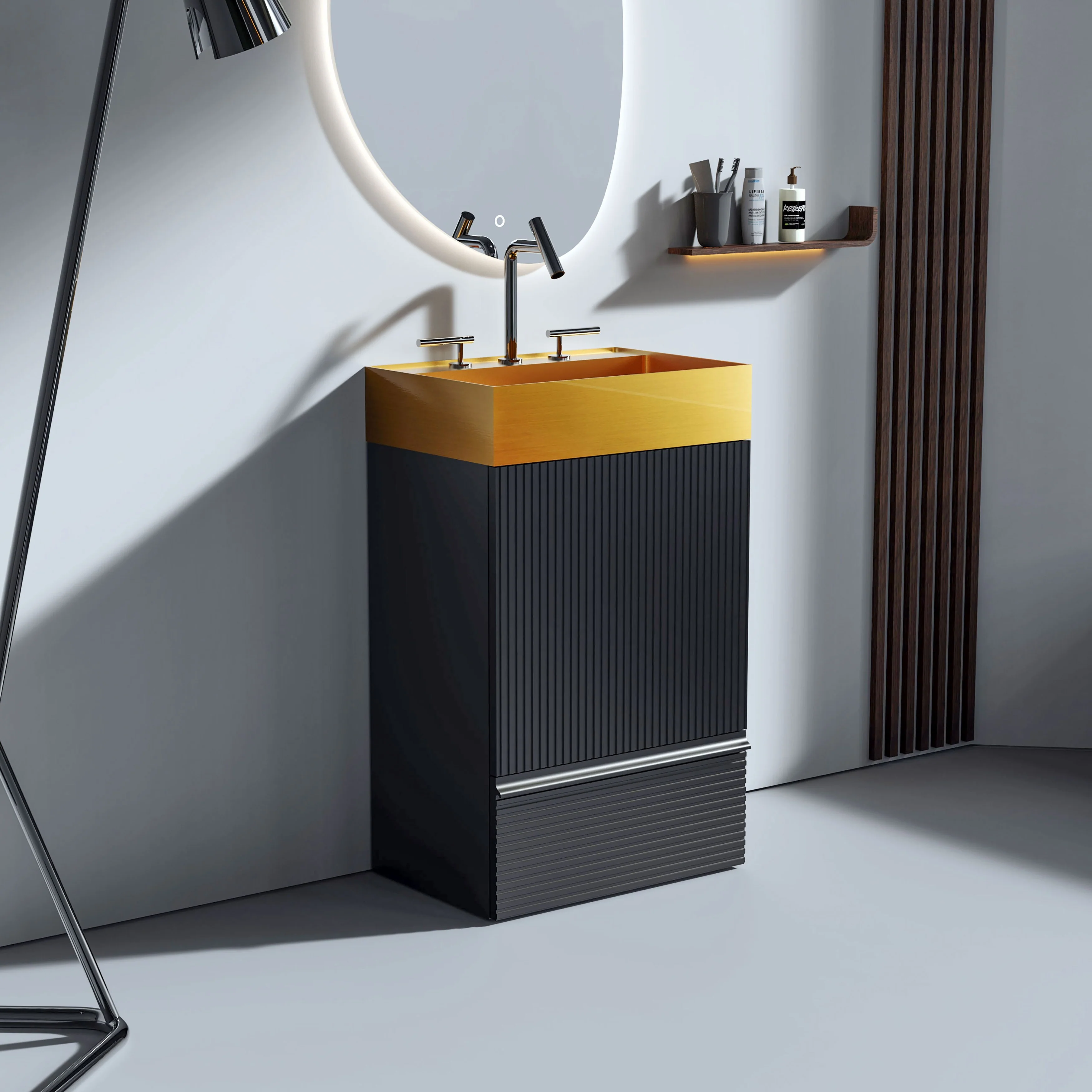 CITTANEO Gada Pro 20'' Modern Freestanding Bathroom Vanity with Sink and Integral Basin