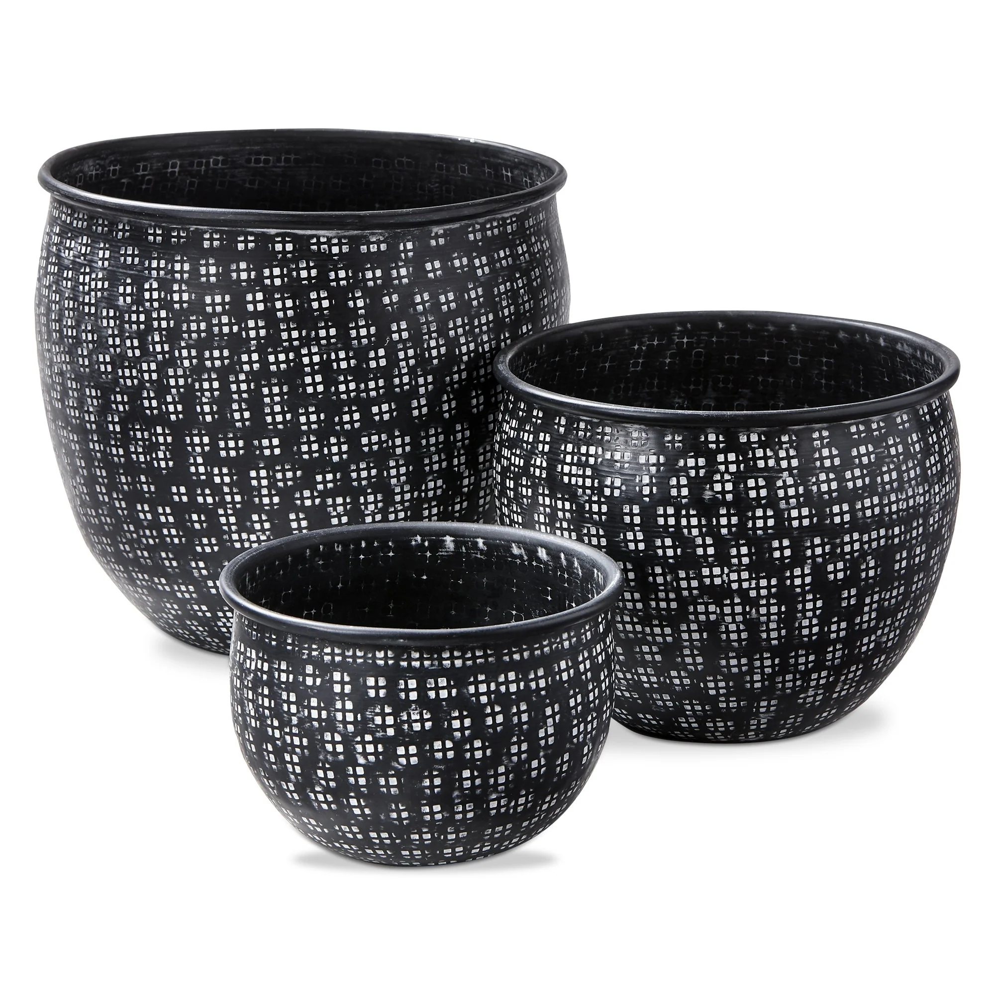 Black Zahara Planter Set of 3