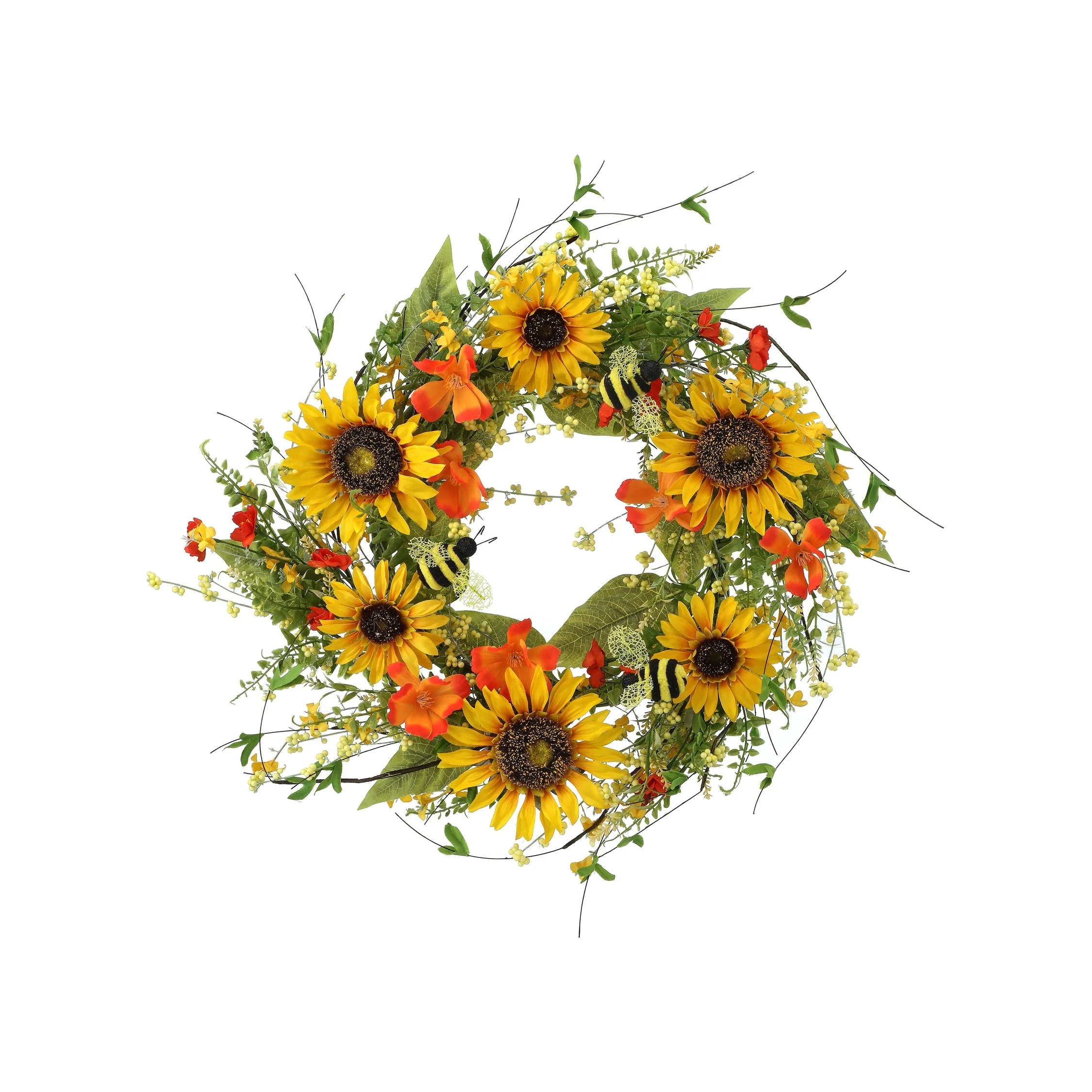 Sunflower & Honeybee Wreath 26