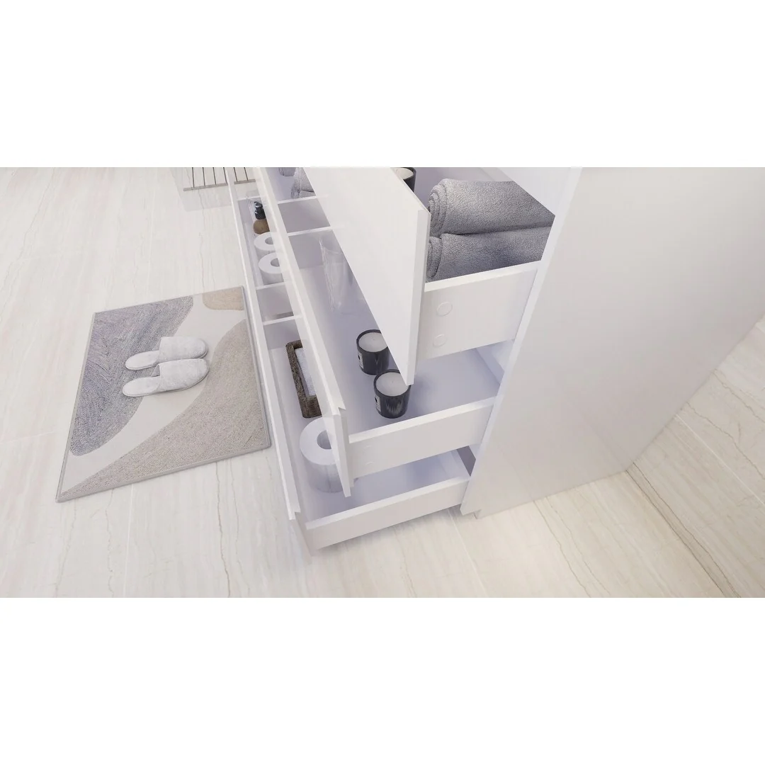 Aron 60'' Freestanding Vanity with Single Reinforced Acrylic Sink
