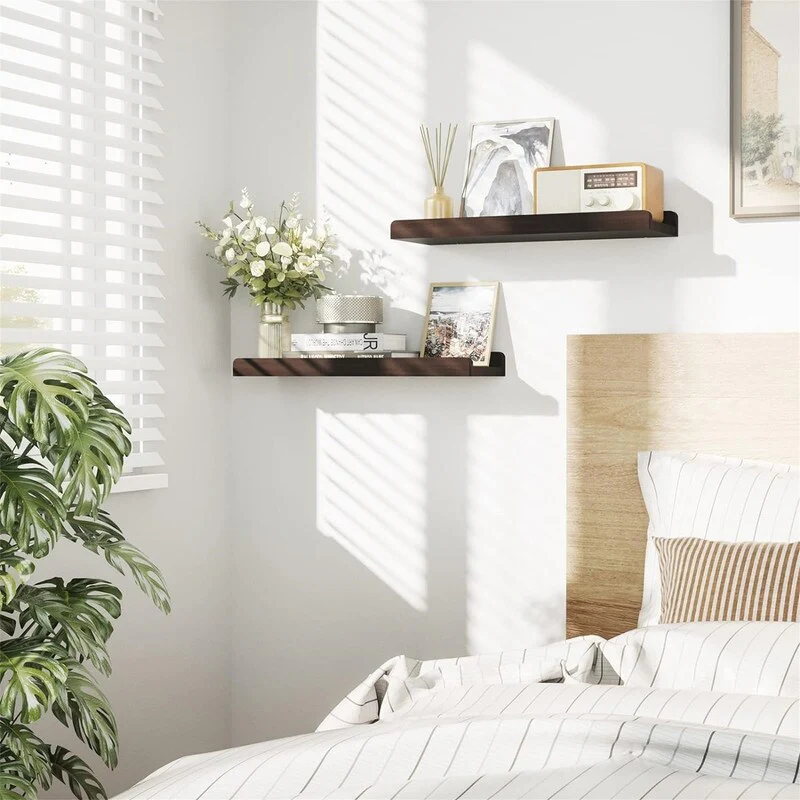 Floating Shelves Wall Mounted Set of 2 17 Inch - 17.2