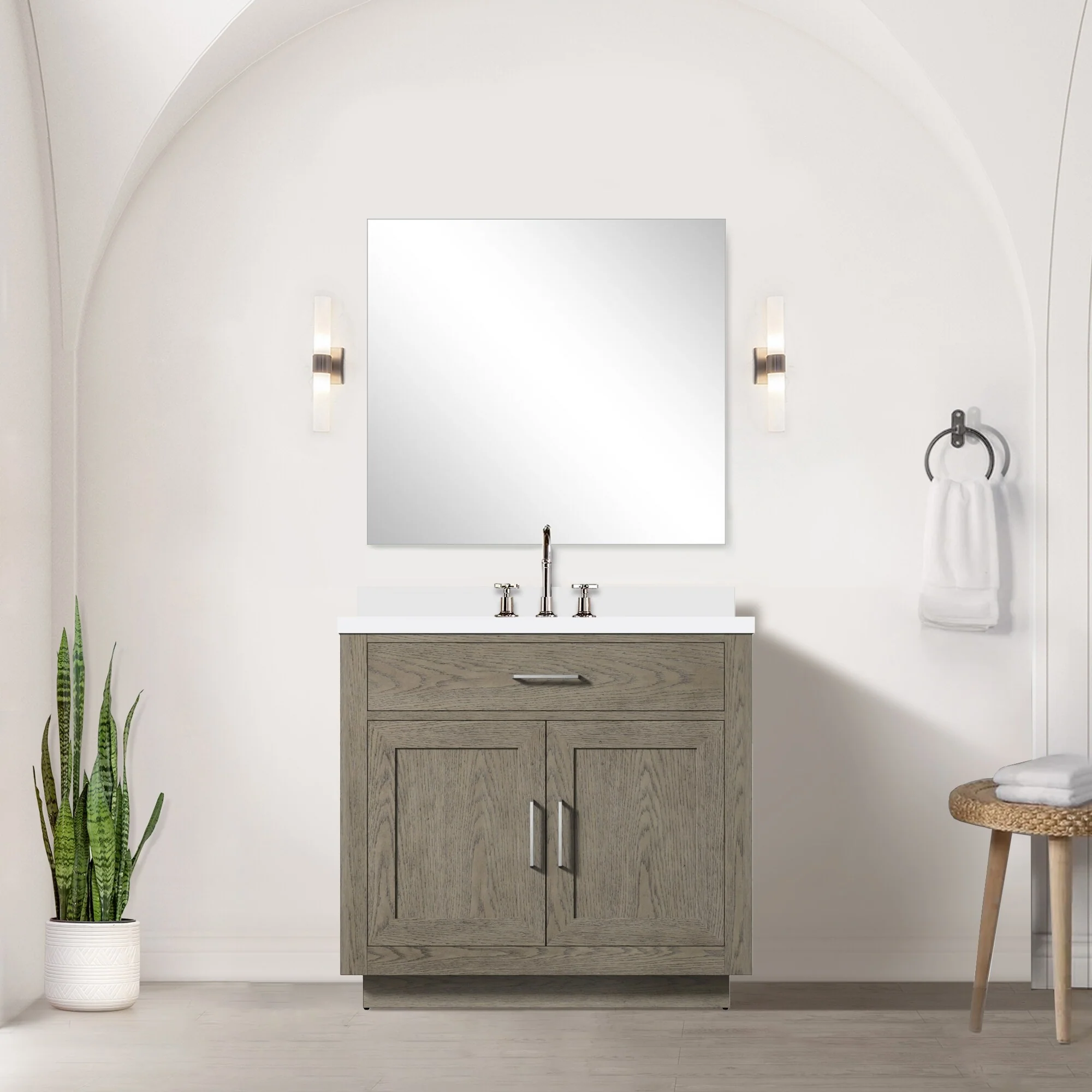 Abbey Bath Vanity with Cultured Marble Top and Sink