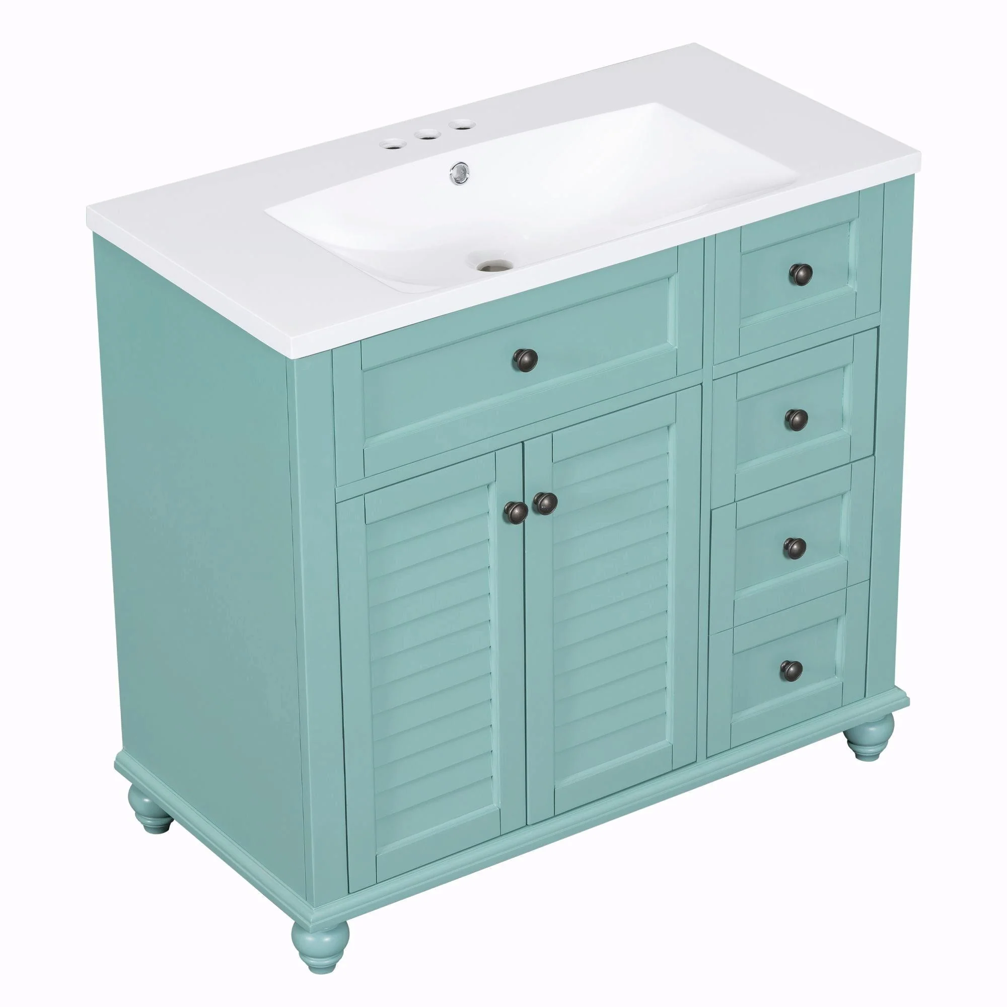 36'' Bathroom Vanity with Undermount Sink, Free Standing Vanity Set