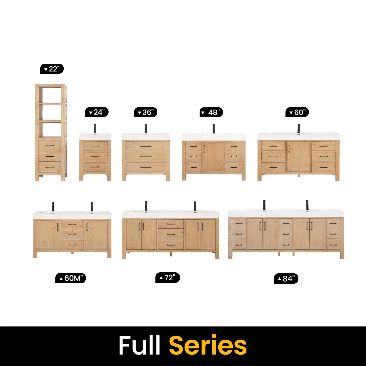 Leon 24 in. Single Bathroom Vanity with Composite Stone Top