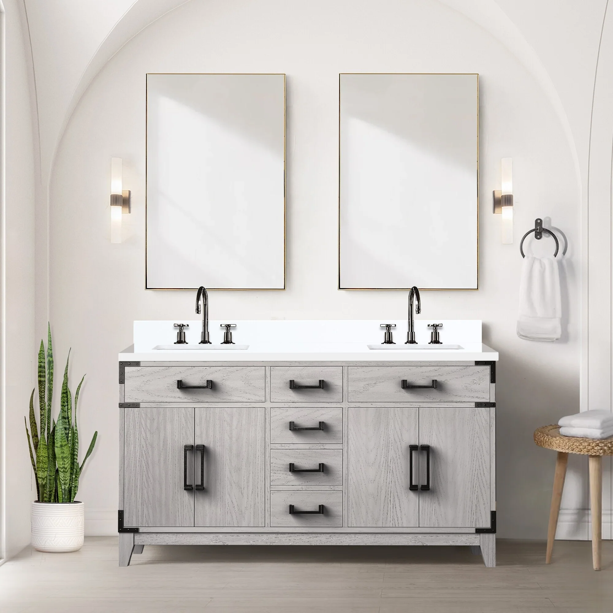 Laurel Bath Vanity Quartz Top, Sink and Faucet