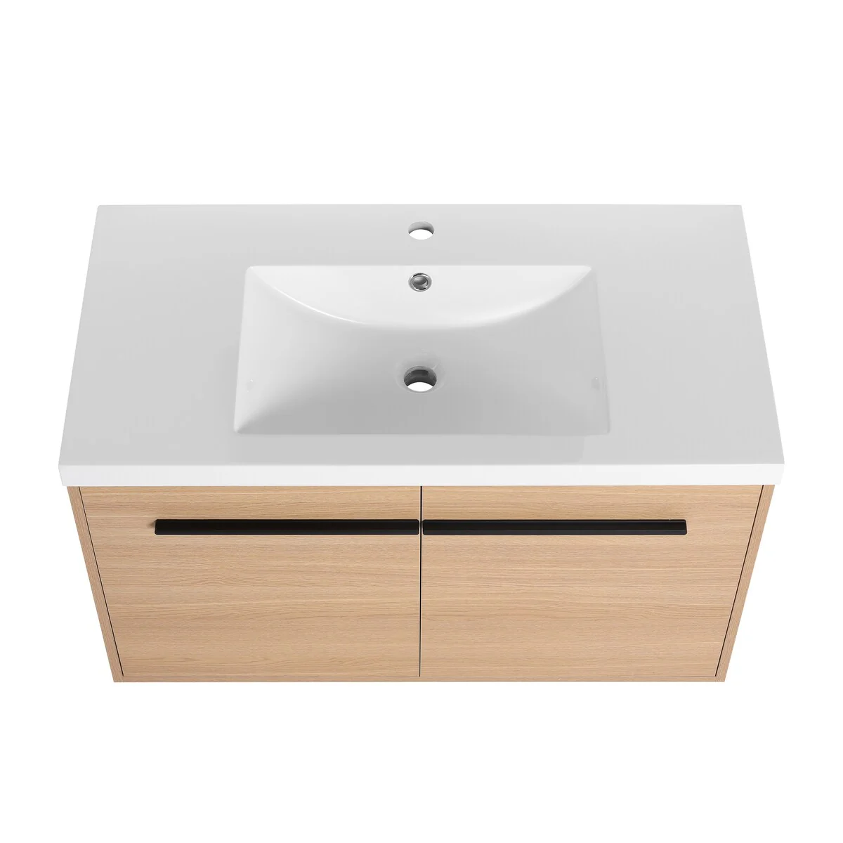 24-inch Bathroom Vanity with resin Countertop Sink 2 Doors Bathroom Cabinet Set