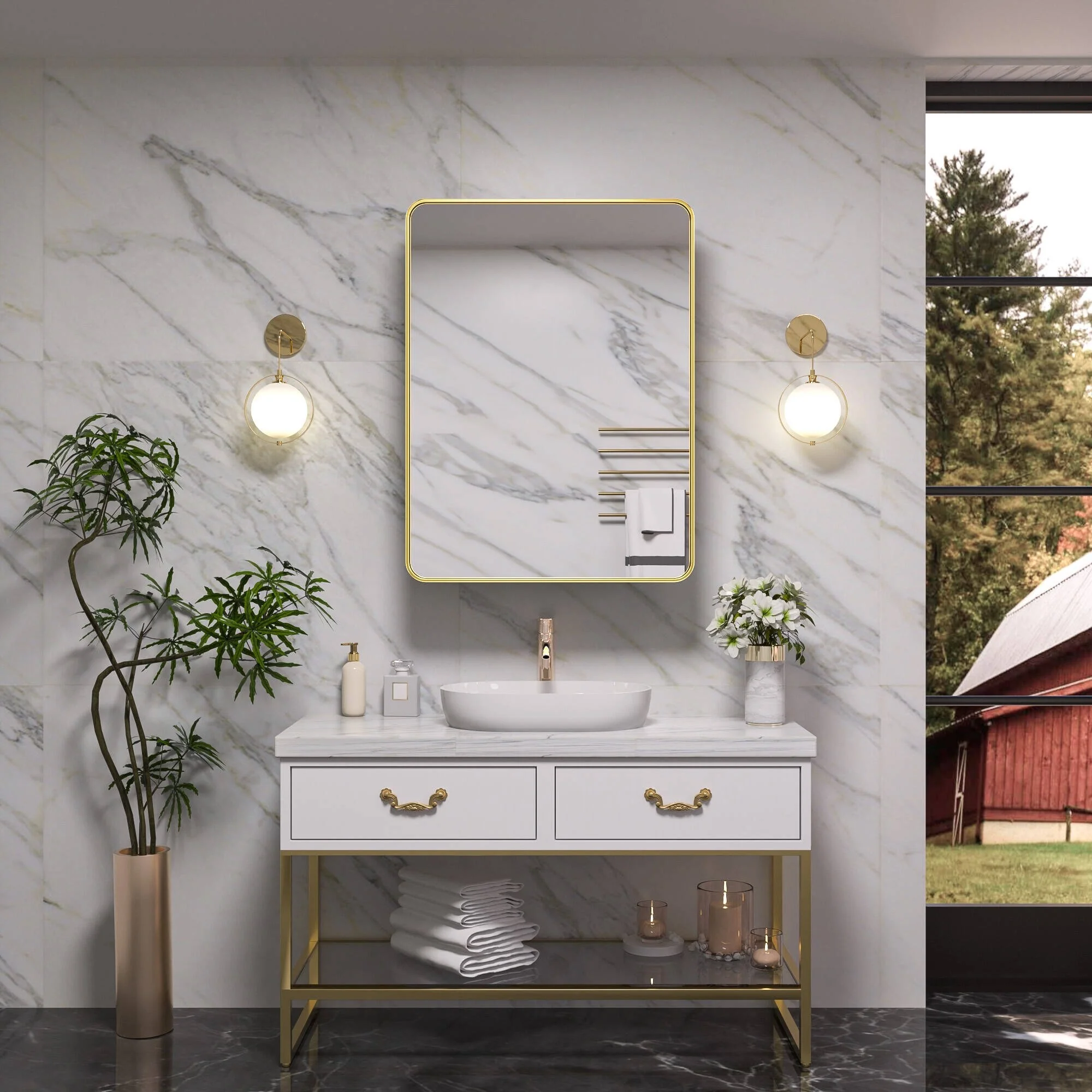 KEONJINN Medicine Cabinets for Bathroom with Mirror, Stainless Steel 1-3 Framed Doors