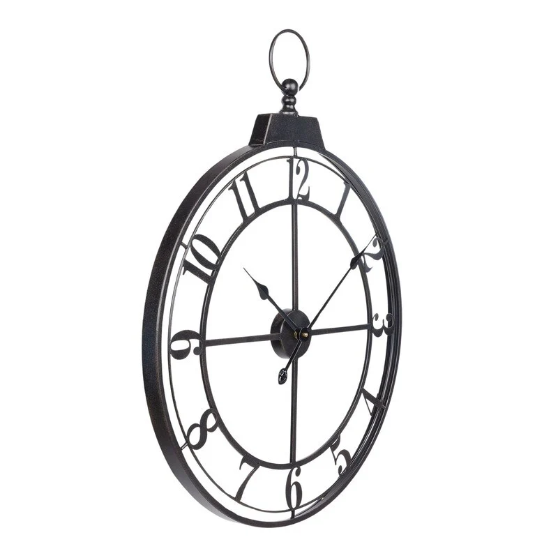 Selene Round Metal Modern Farmhouse Wall Clock - 30.5