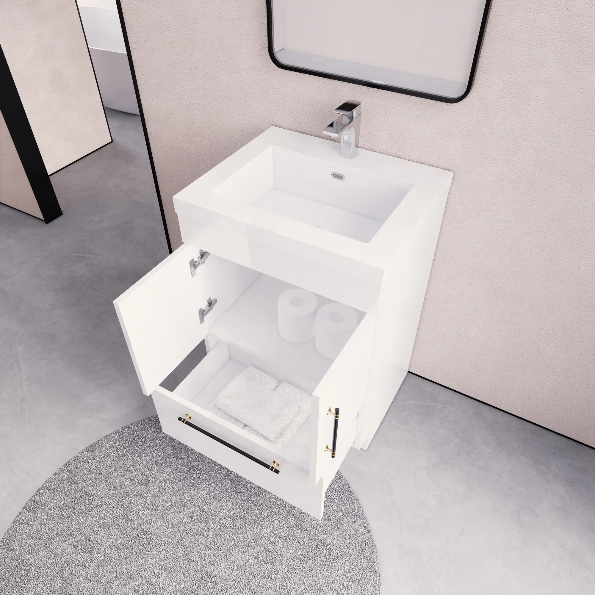 Eliza 24'' Freestanding Vanity with Single Sink