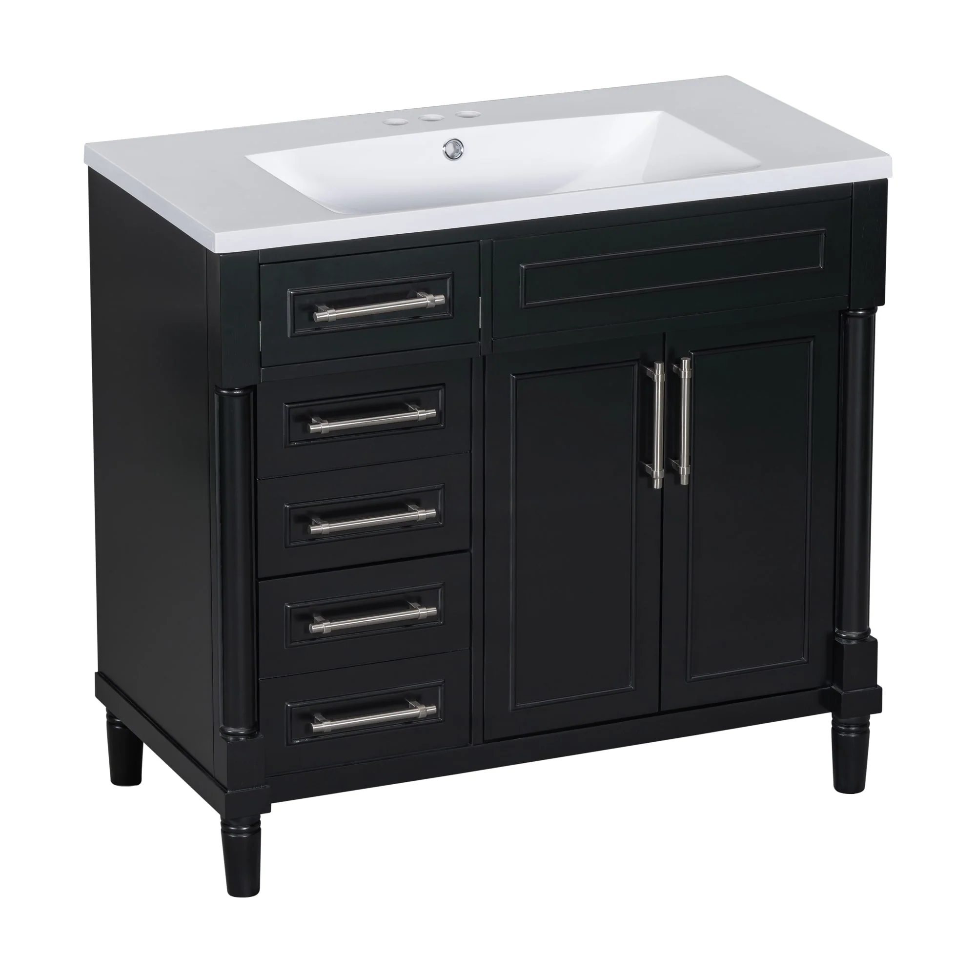 36'' Bathroom Vanity with Top Resin Sink