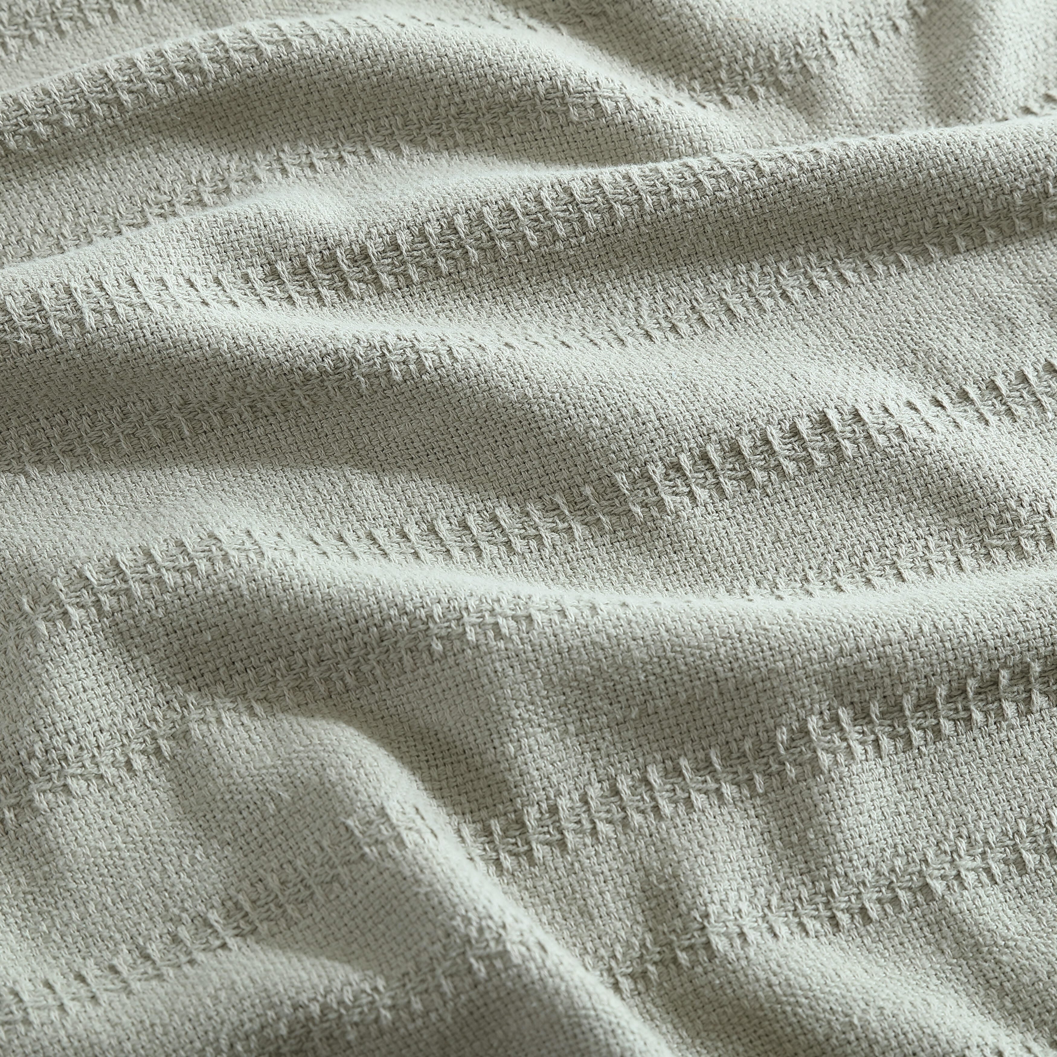 Eddie Bauer Variegated Weave Stripe Cotton Reversible Blanket
