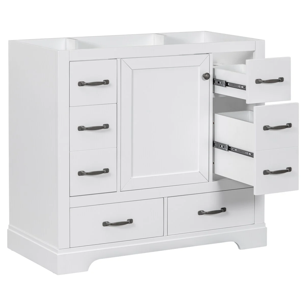 Bathroom Vanity Cabinet with Multi-Functional Drawer and Adjustable Shelf