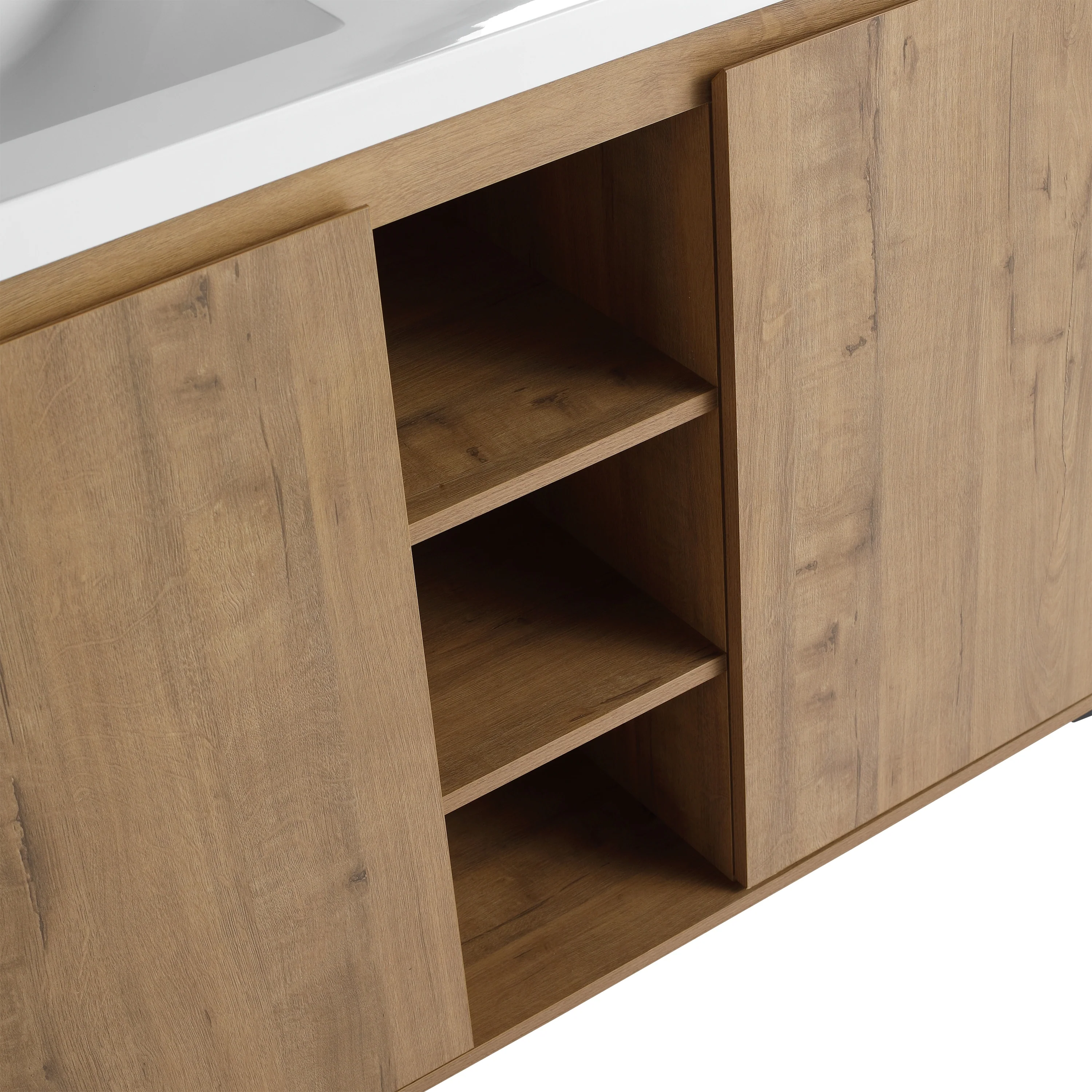 BNK Double Sink Bathroom Vanity in 48 Inch,Bathroom Cabinet with Soft Close Doors&Shelves