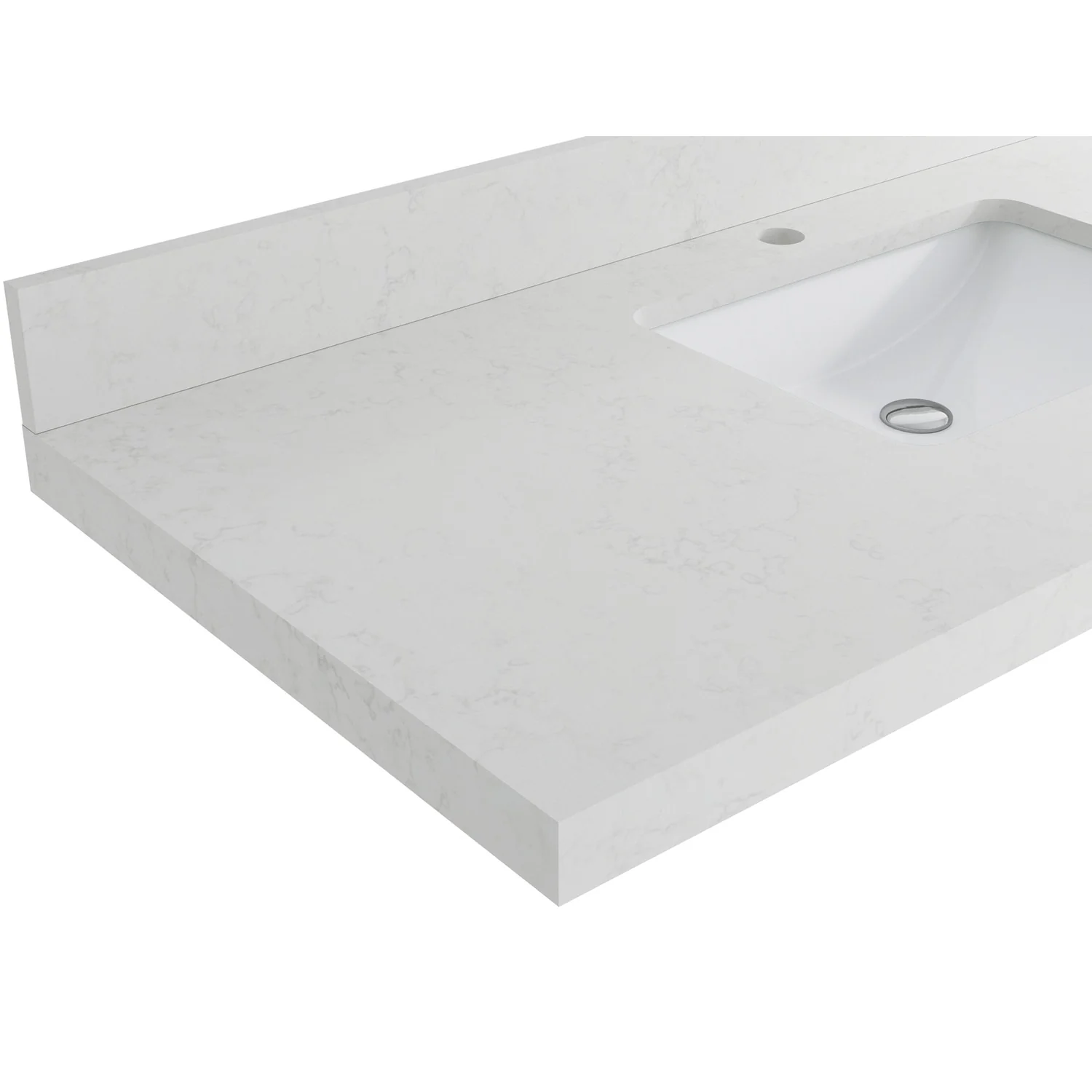 Willow Collection 30 in W x 22 in D x 36 in H Reeded Boston Single Bowl Sink Bathroom Vanity with Quartz or Marble Countertop