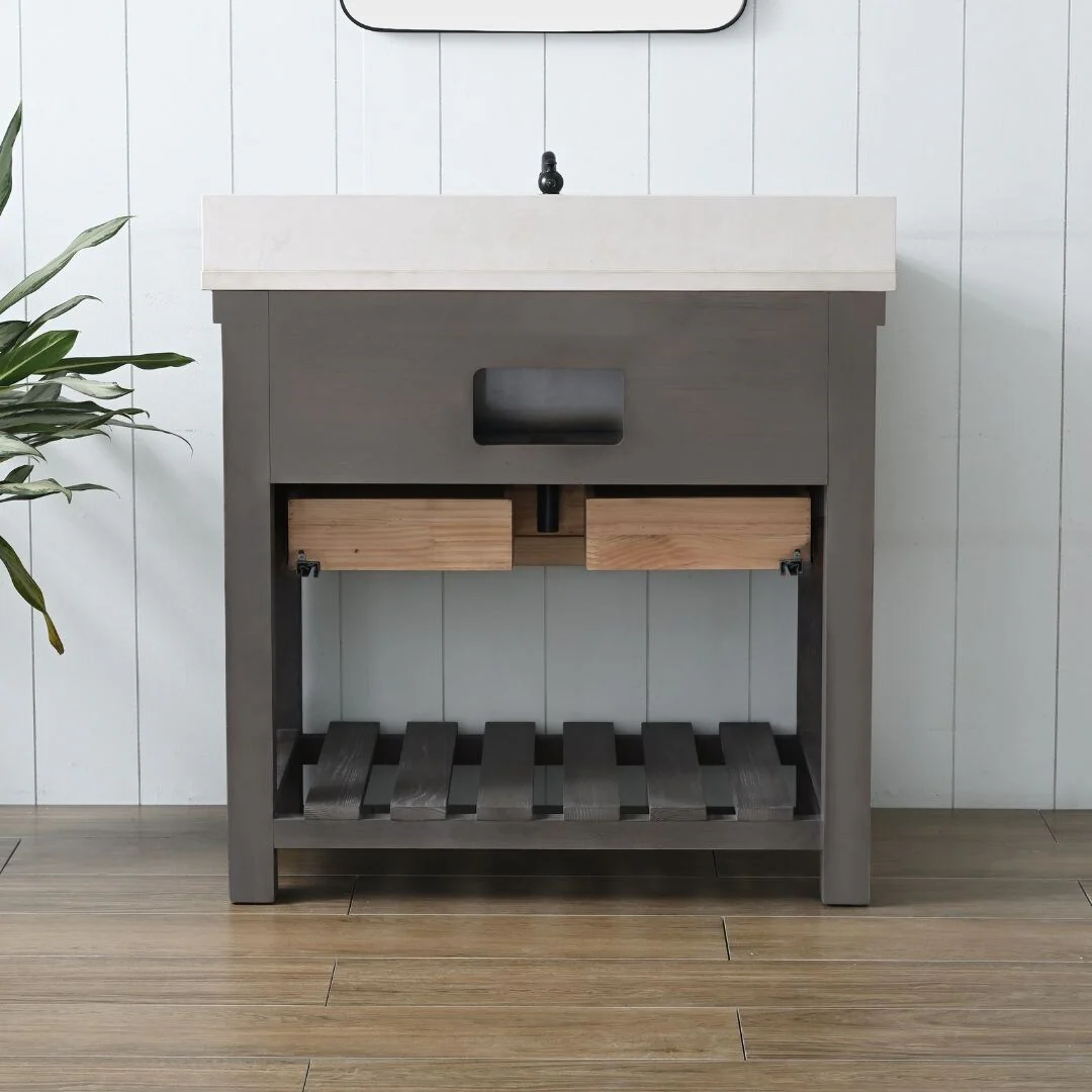 Sudio Design Bathroom Vanity Wesley Weathered Collection.