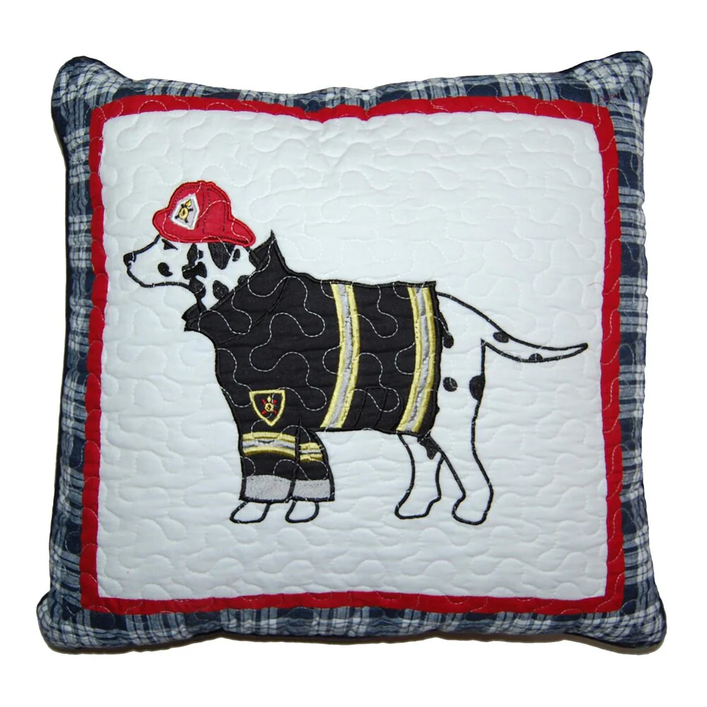 Dalmatian Fire Dog Square Decorative Throw Pillow