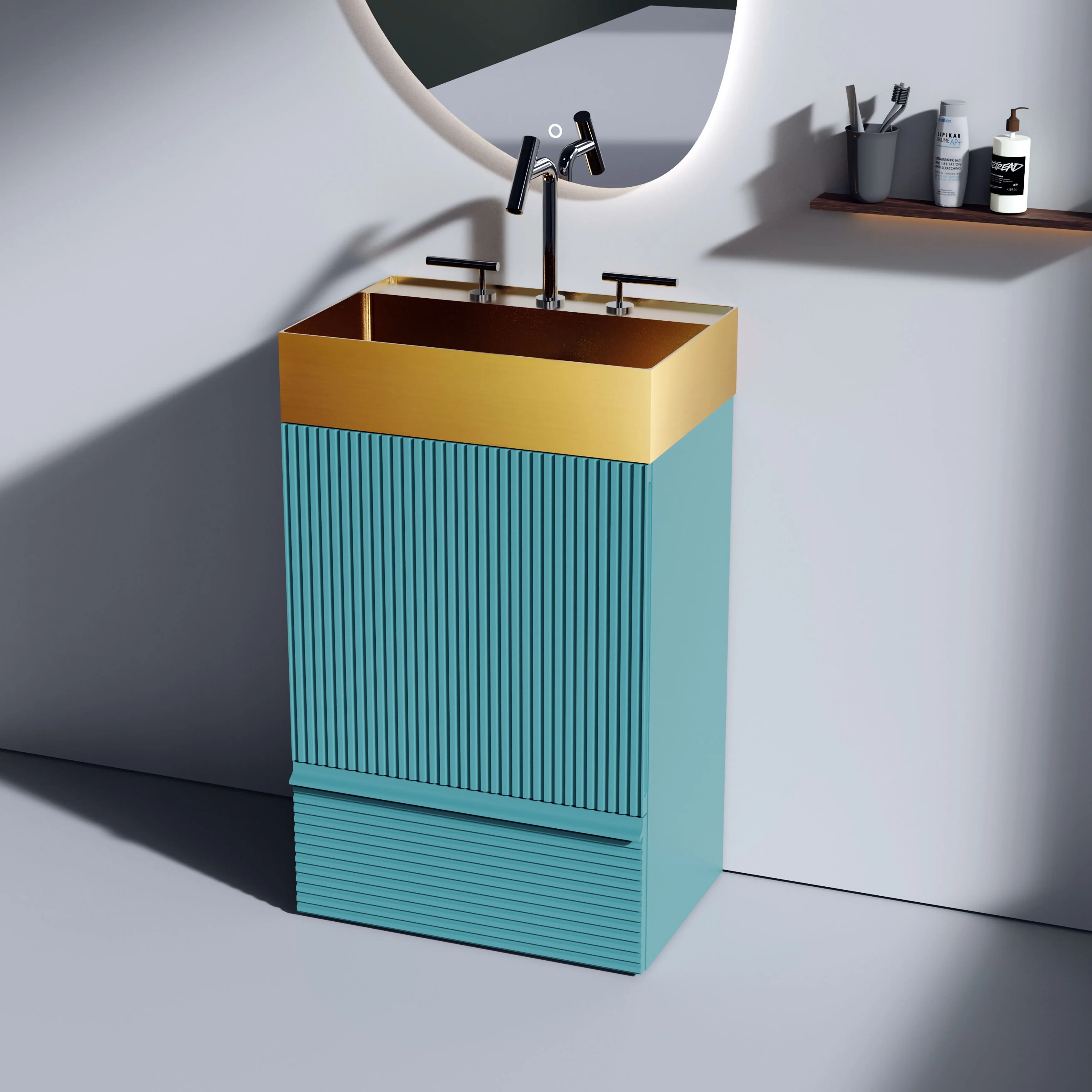 CITTANEO Gada Pro 20'' Modern Freestanding Bathroom Vanity with Sink and Integral Basin