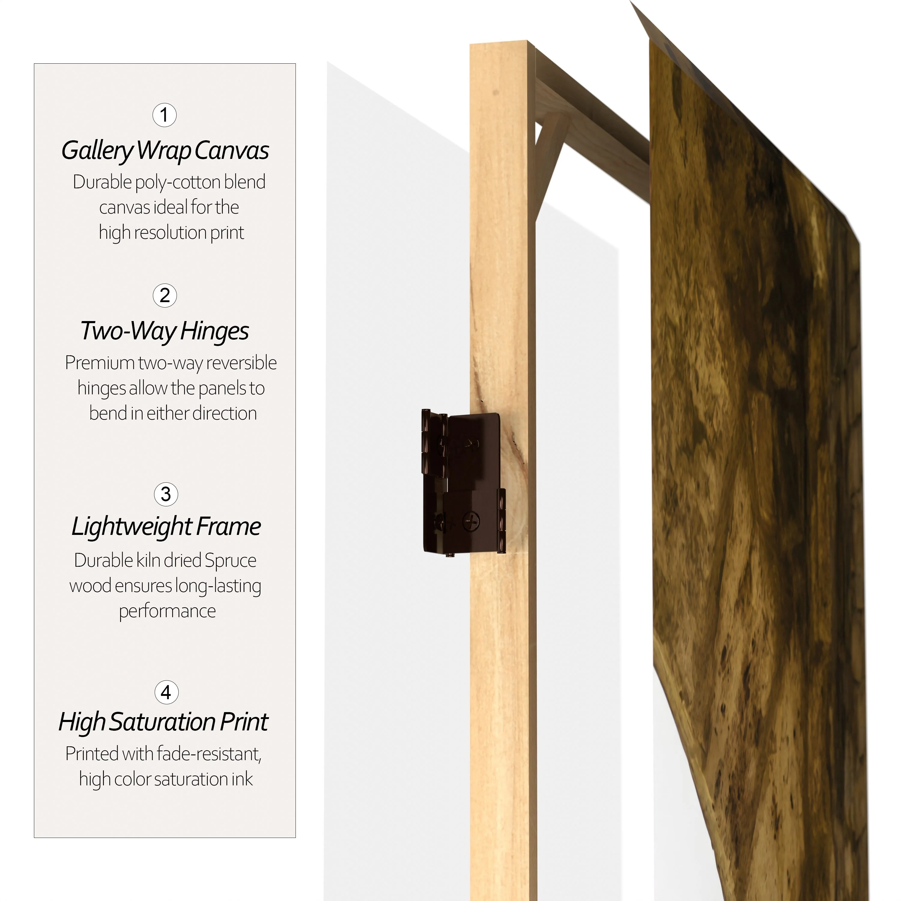 6 ft. Tall Double Sided European Village Canvas Room Divider