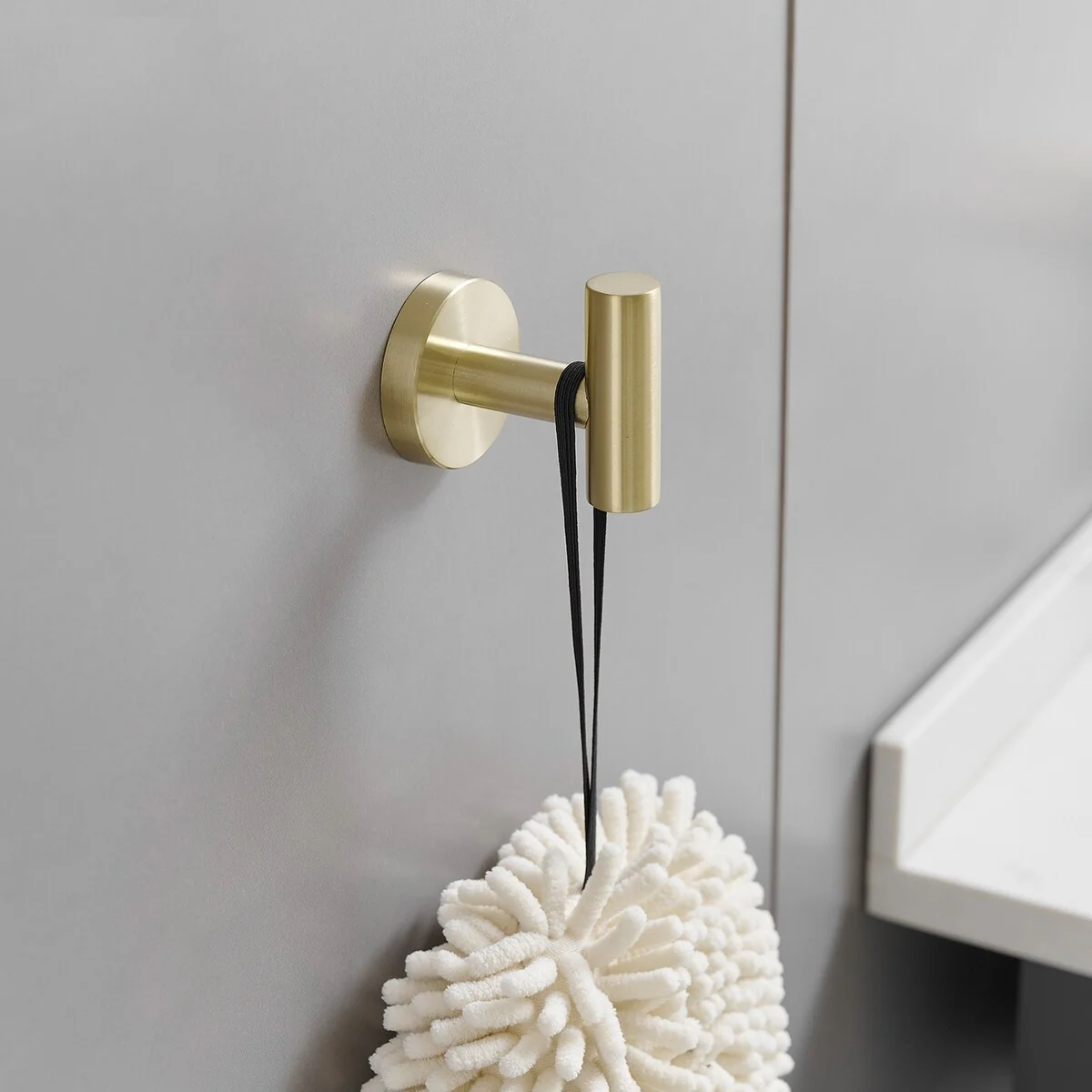Bathroom Robe Hook Round Towel Hook in Stainless Steel(2-Pack)