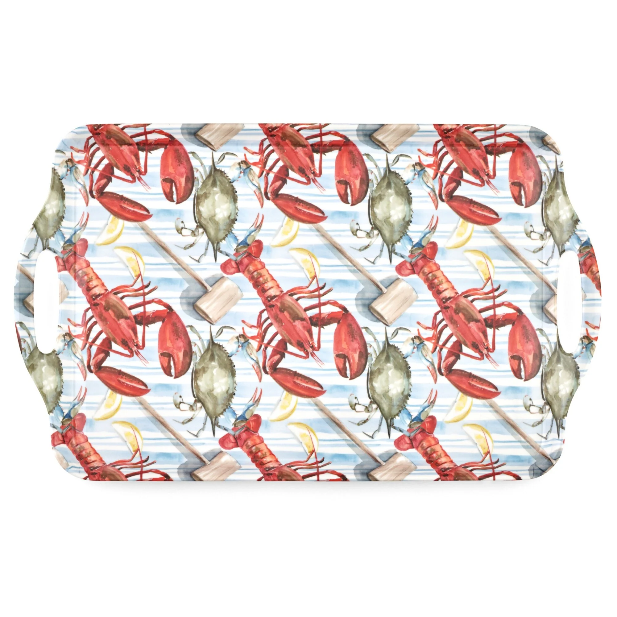 Pimpernel Summer Feast Collection Large Handled Tray - 18.9 Inch x 11.6 Inch
