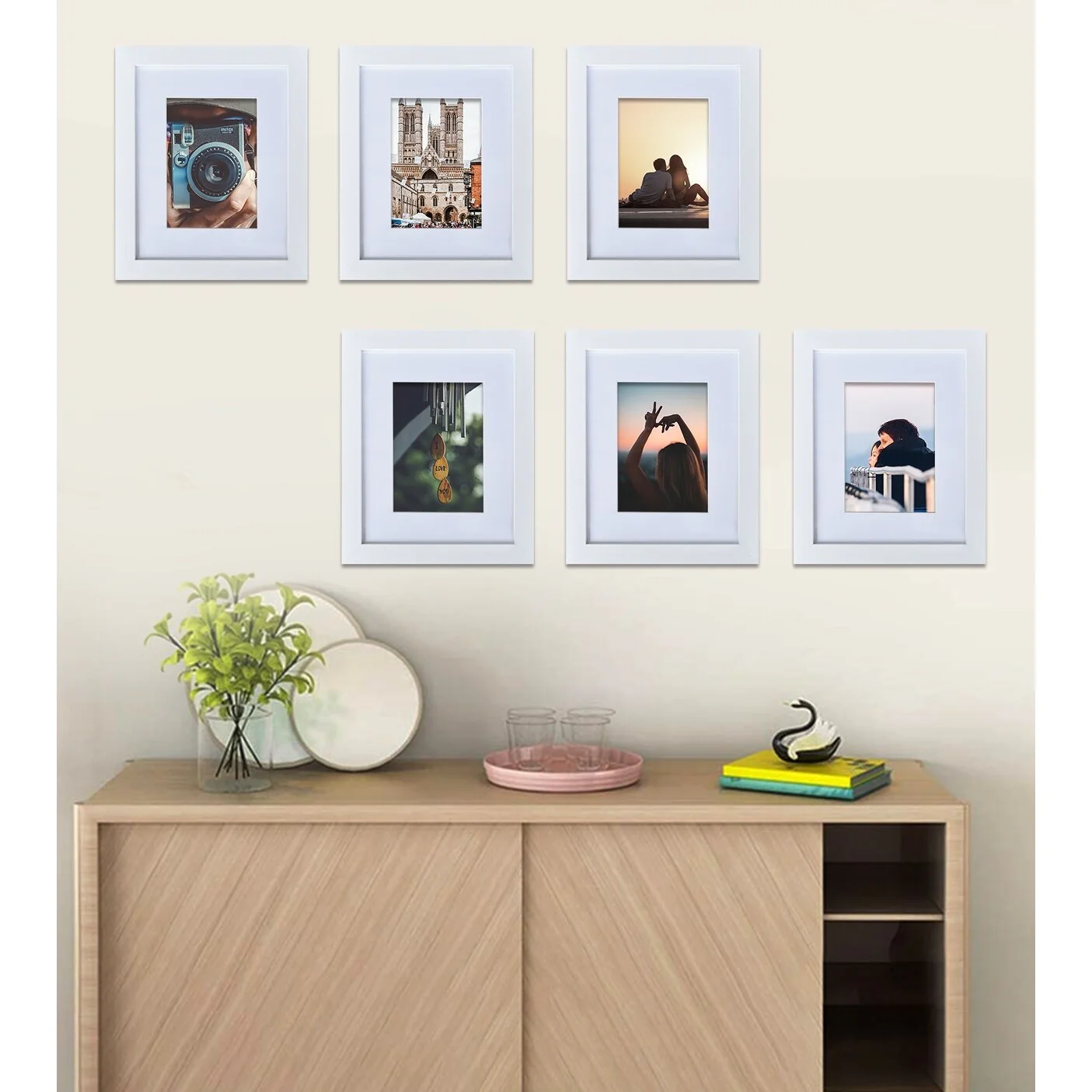 Us Pride Furniture 8x10 Inch Wood Picture Frame - Set of 6 (Set of 6)