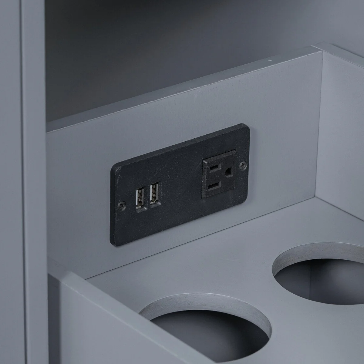 Modern 36-Inch Bathroom Vanity with Resin Sink and Ample Storage