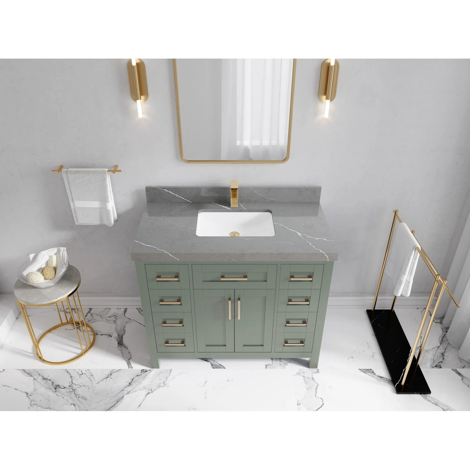 Willow Collections 42 in. W x 22 in. D Cambridge Single Sink Bathroom Vanity with Countertop