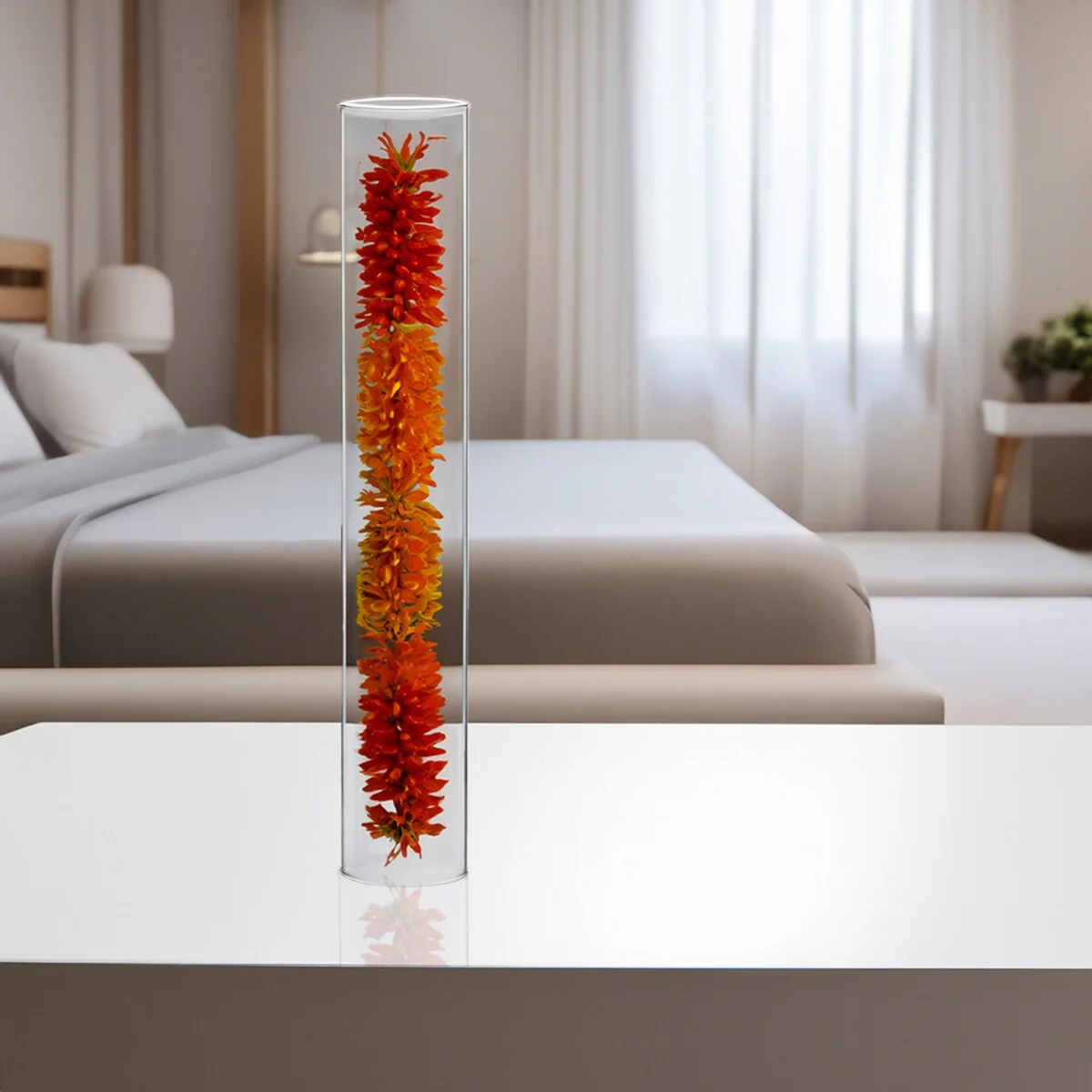 Clear Glass Cylinder Hurricane Chimney Tube, Candle Cover - 1 Piece