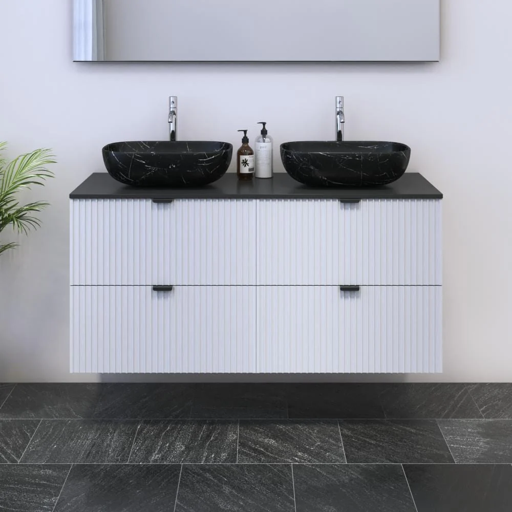 Nicole 4S 120 Double Sink Floating Bathroom Vanity (48