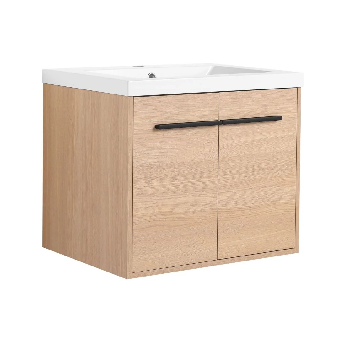 24-inch Bathroom Vanity with resin Countertop Sink 2 Doors Bathroom Cabinet Set