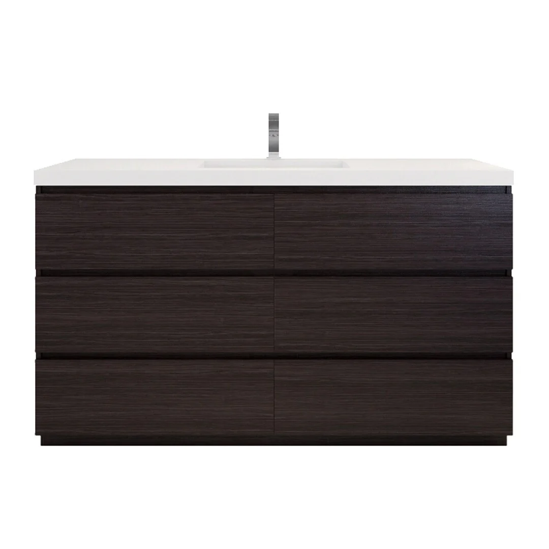 Aron 60'' Freestanding Vanity with Single Reinforced Acrylic Sink