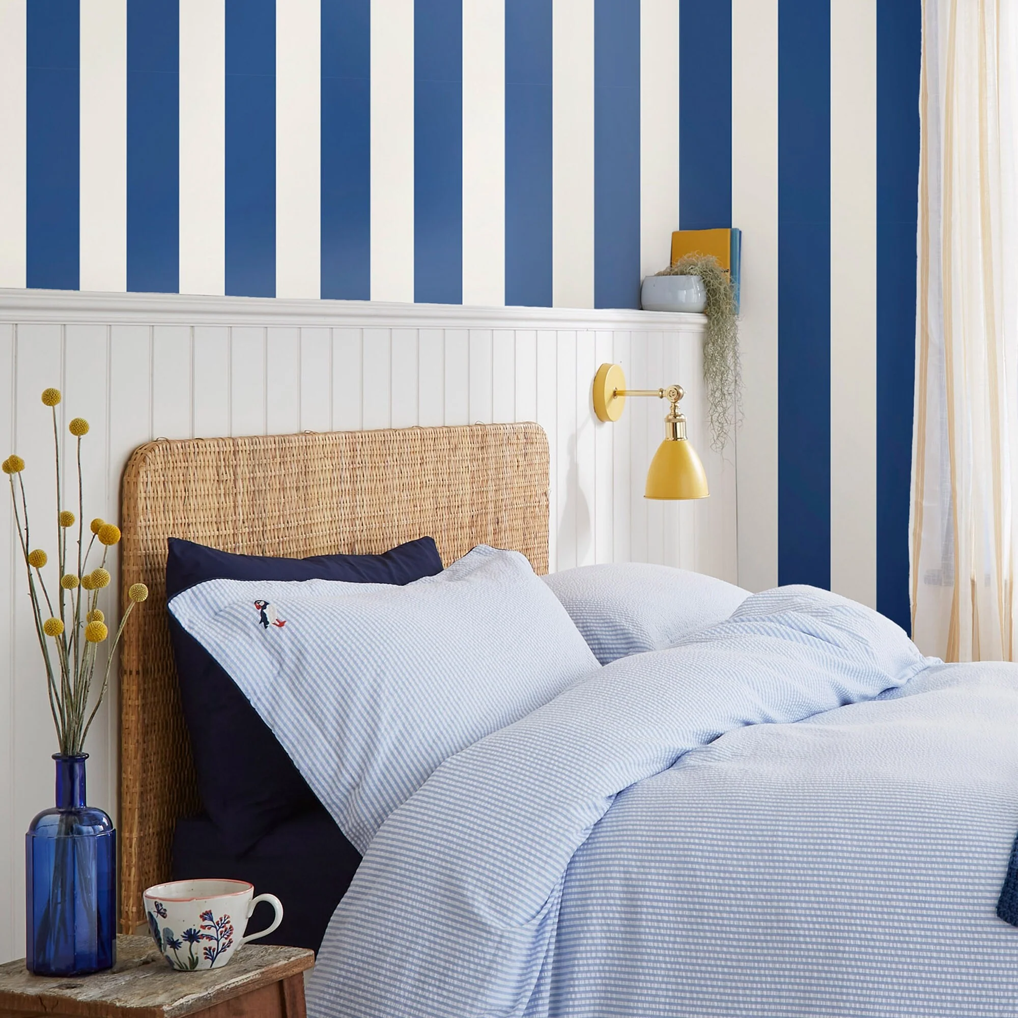 Joules Harborough Stripe Coast Blue Wallpaper