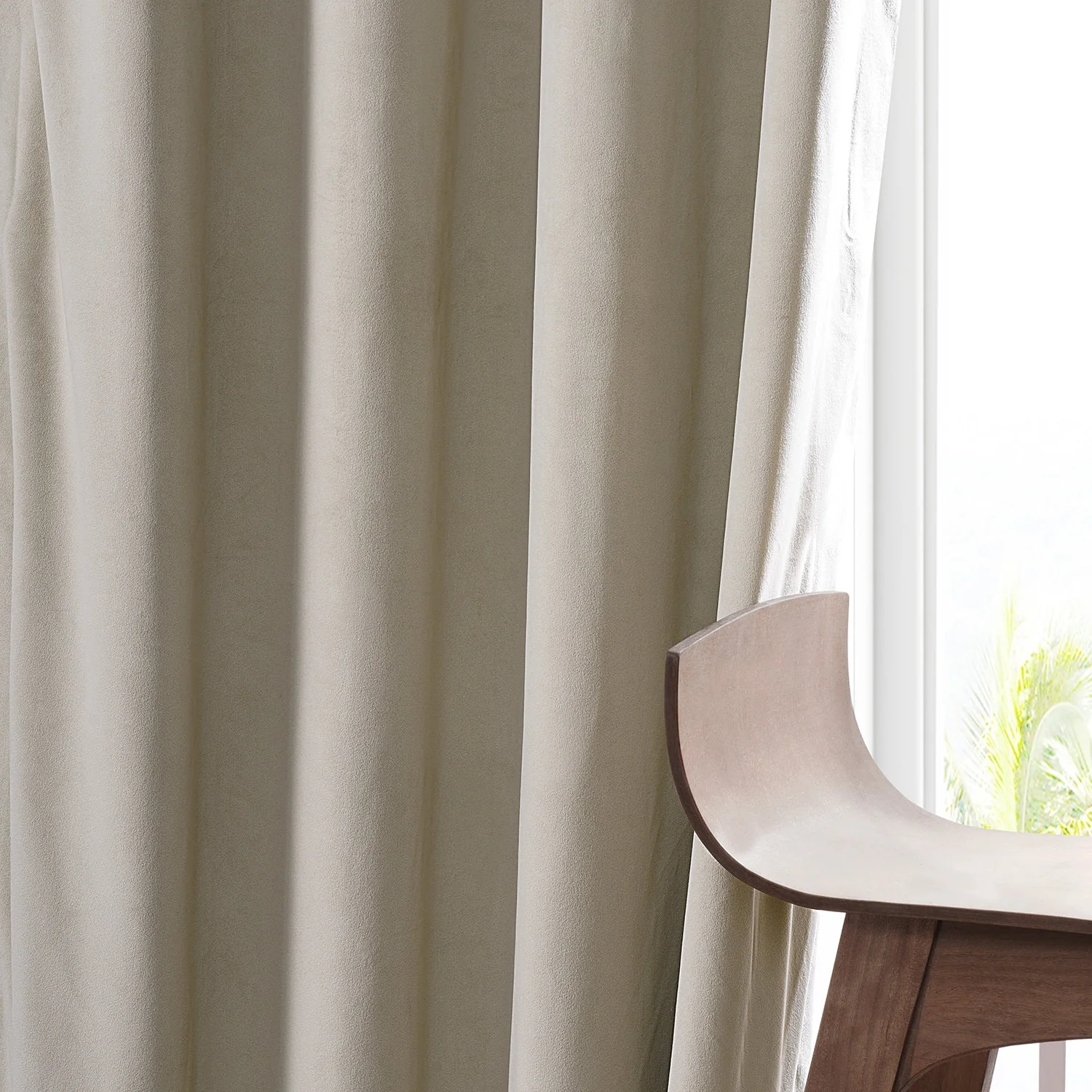 Exclusive Fabrics Signature Blackout Velvet Grommet Curtain (1 Panel)