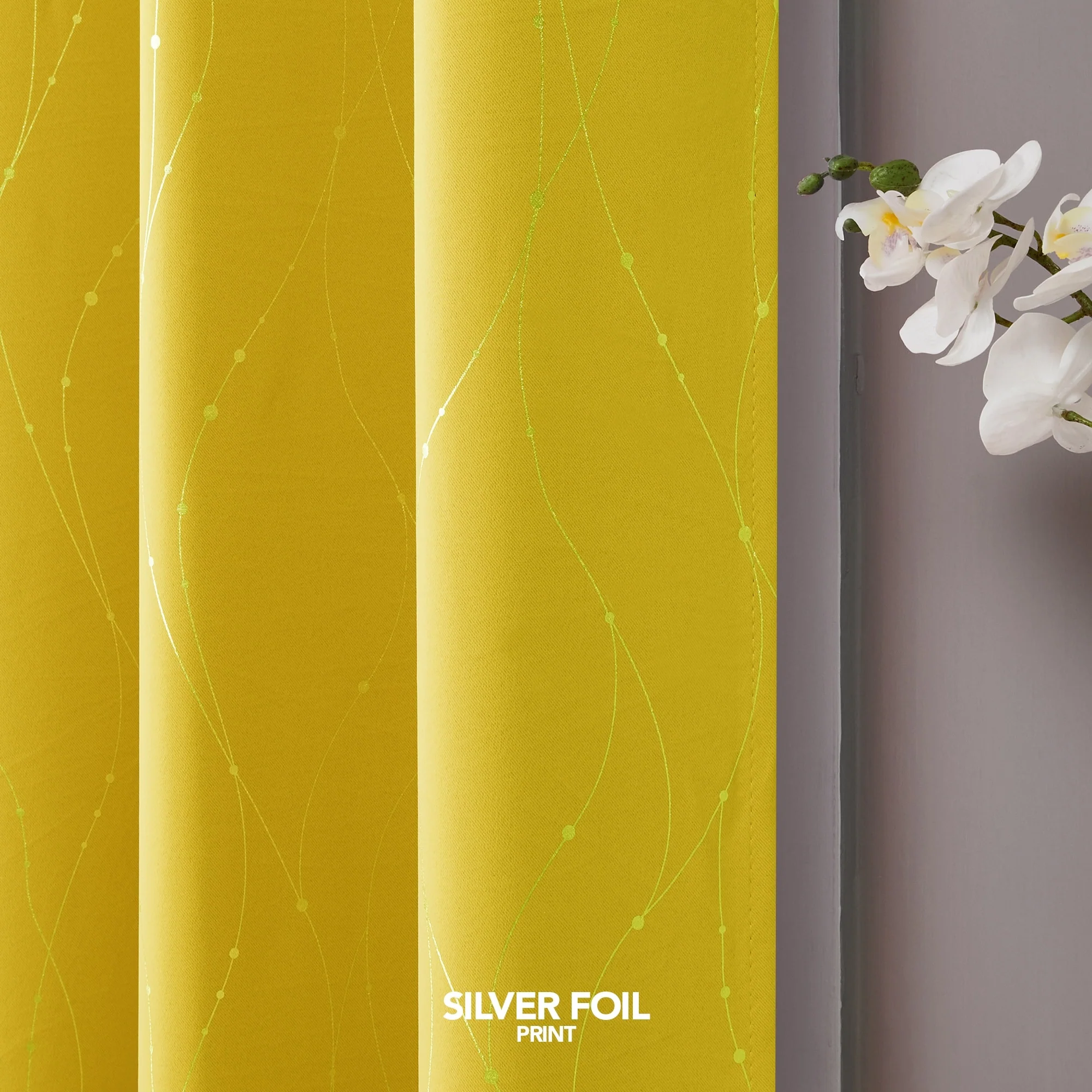 Deconovo Wave Line with Dots 52 Width Curtains Pair(2 Panel)